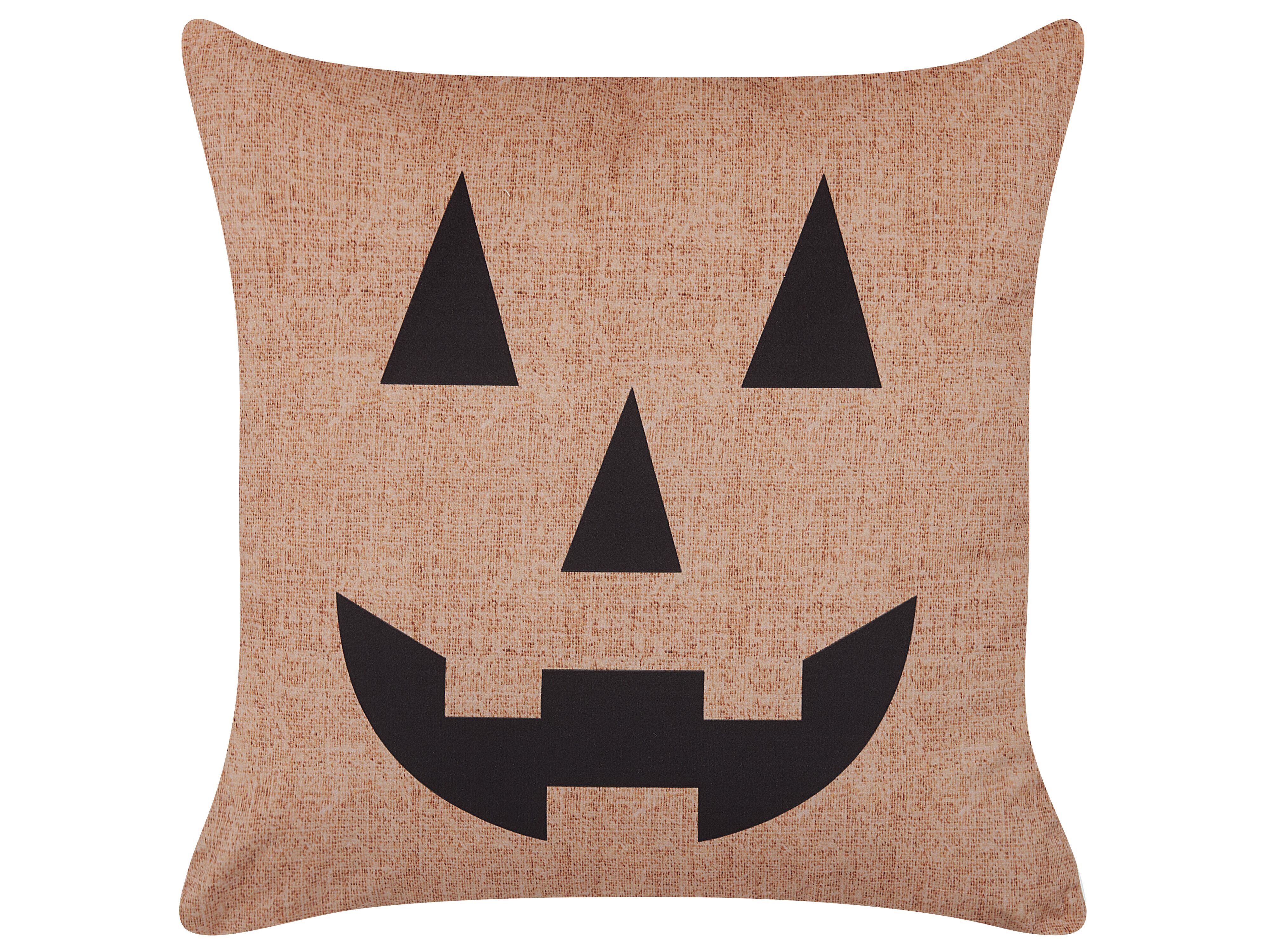 Throw Cushion SEBES Velvet 45 x 45 cm Beige Abstract Pattern
