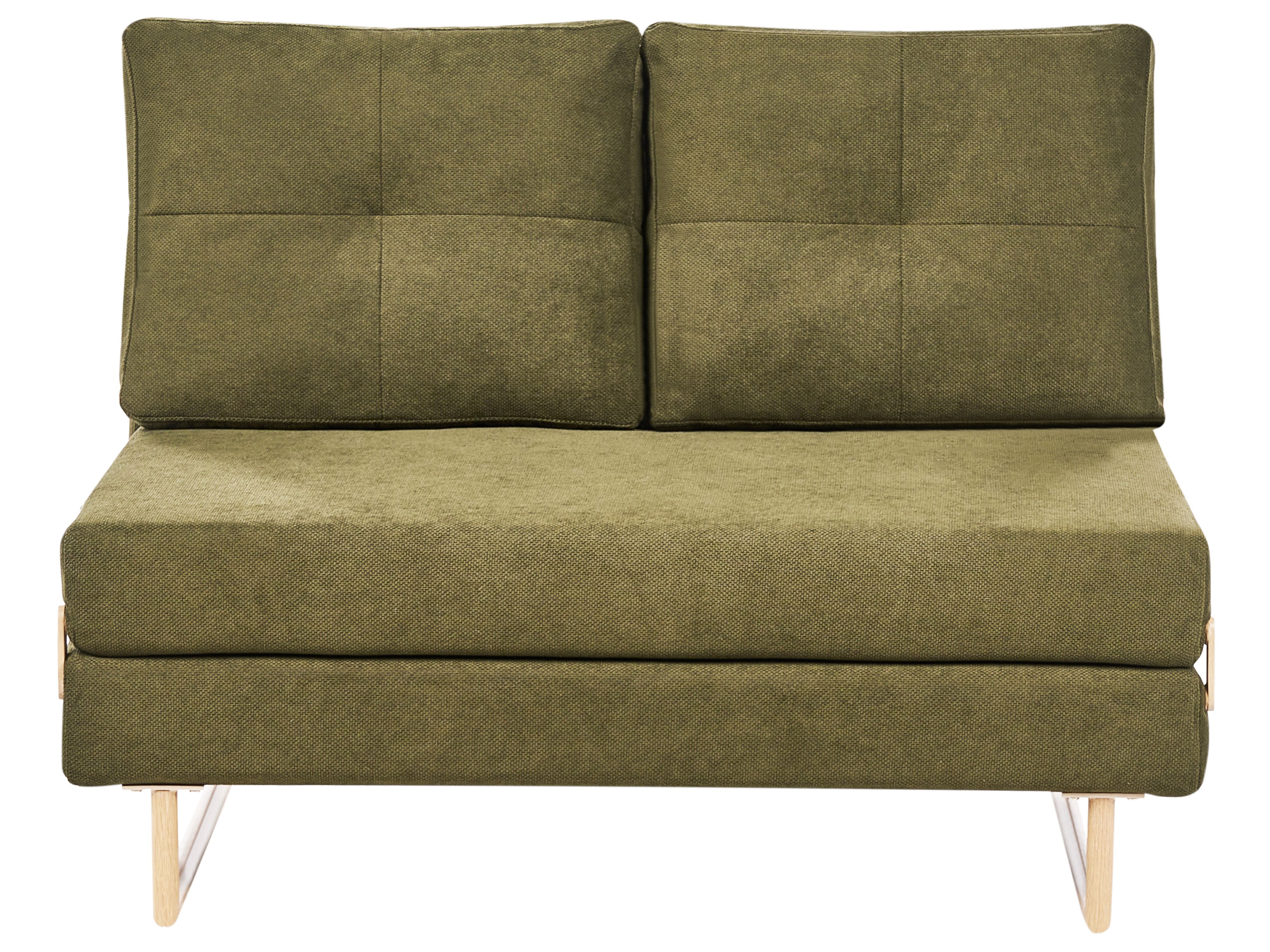 Sofa Bed 2 Seater JERSLEV Fabric Green