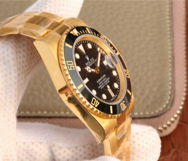 Replica Rolex Submariner 116613 LN YG Wrapped Black Dial YG Wrapped Bracelet Eta2836 - Top club