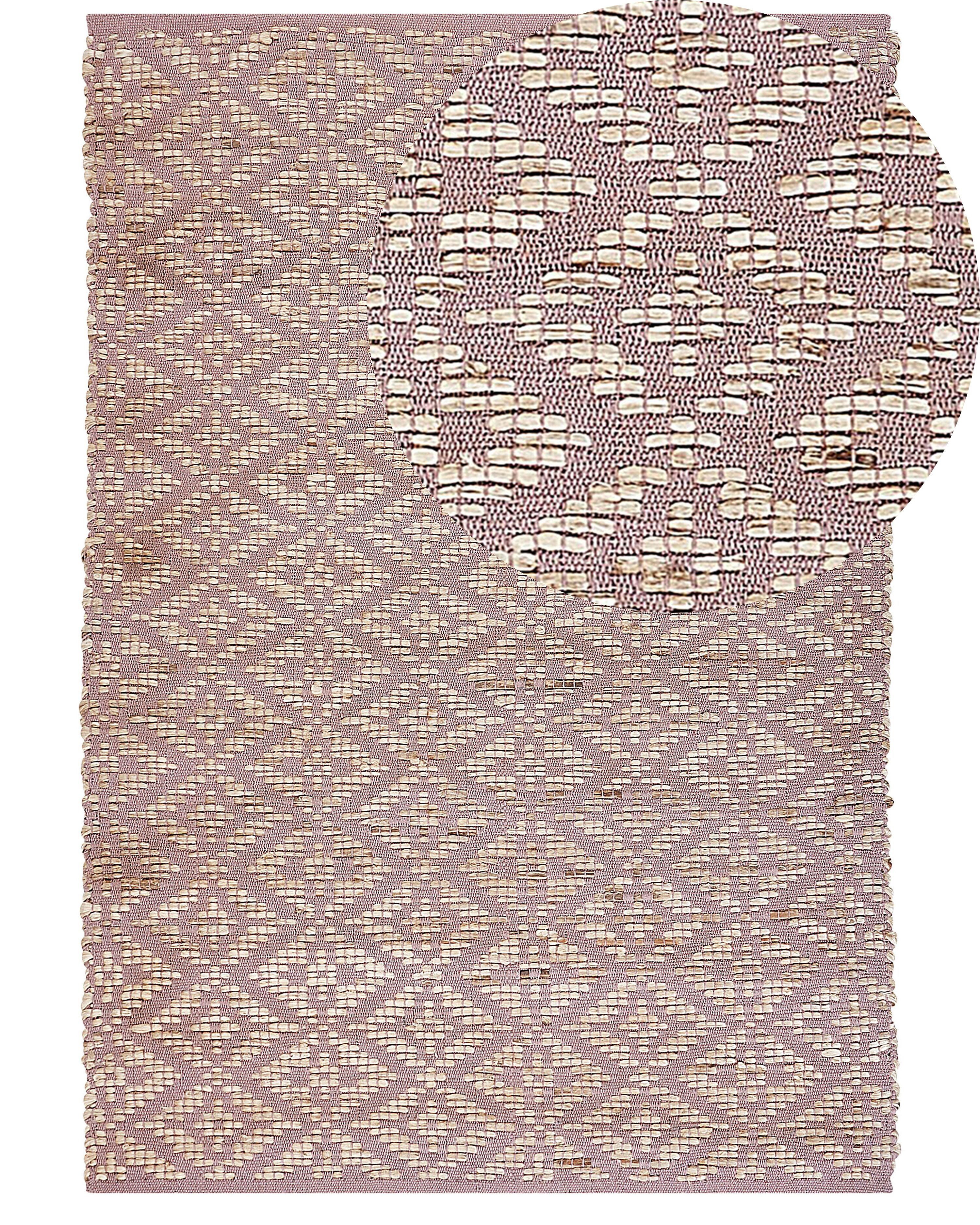 Rug GERZE Pink 160 x 230 cm Cotton