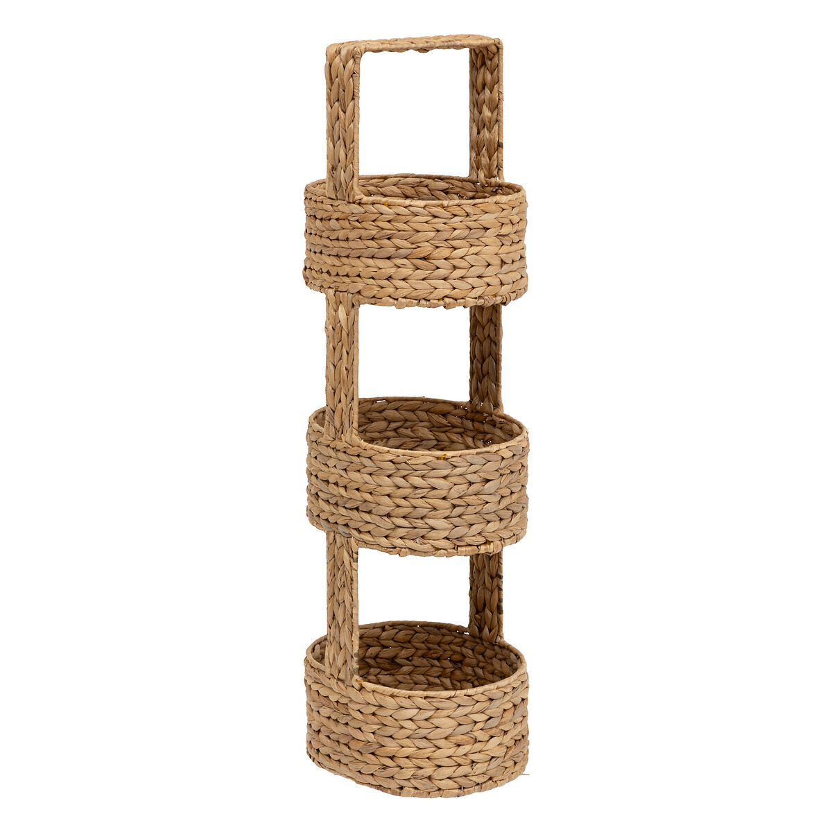 "Serena" 3-basket shelf unit Water hyacinth, H.91 cm