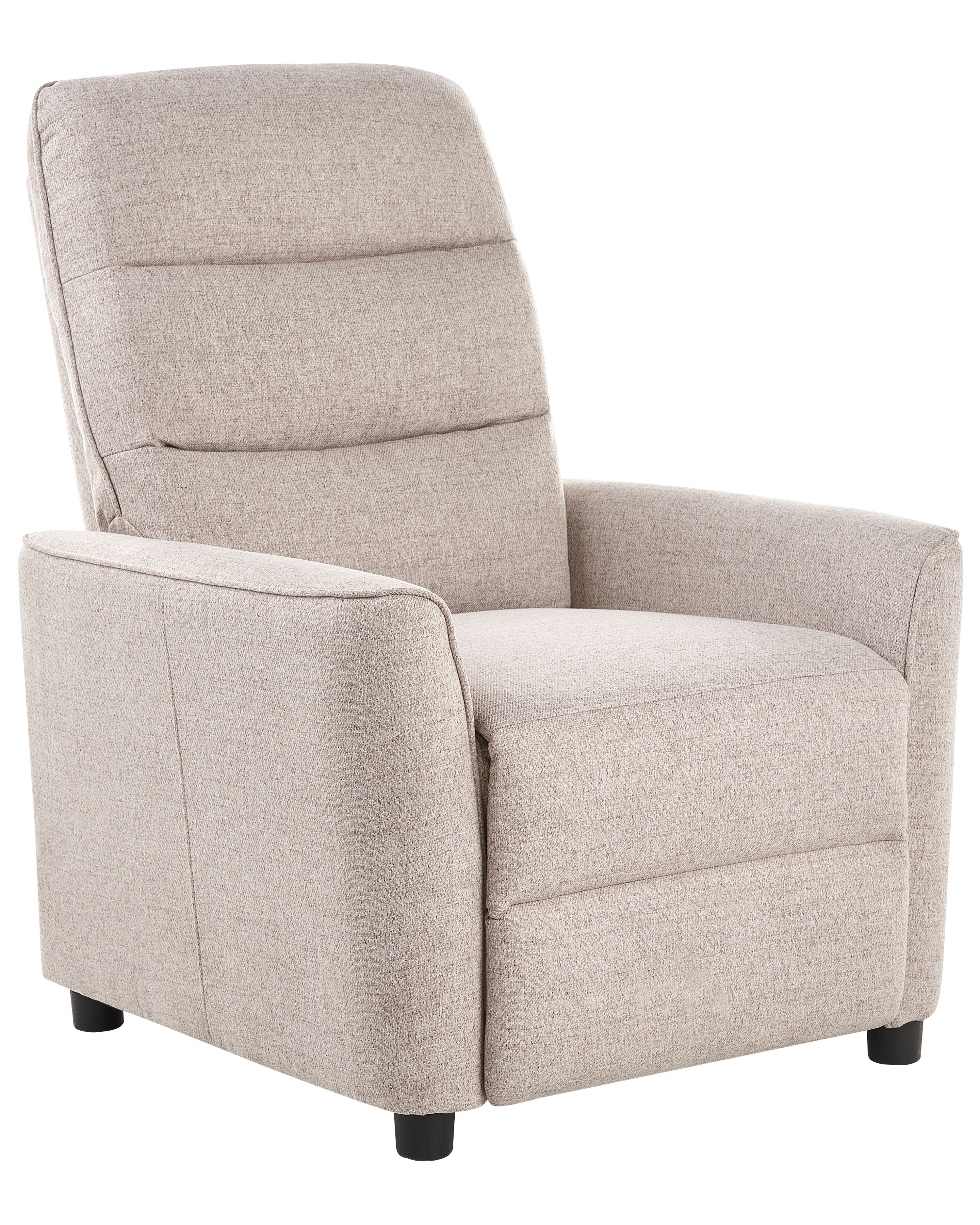 Recliner Chair SANDE with Footrest Fabric Beige