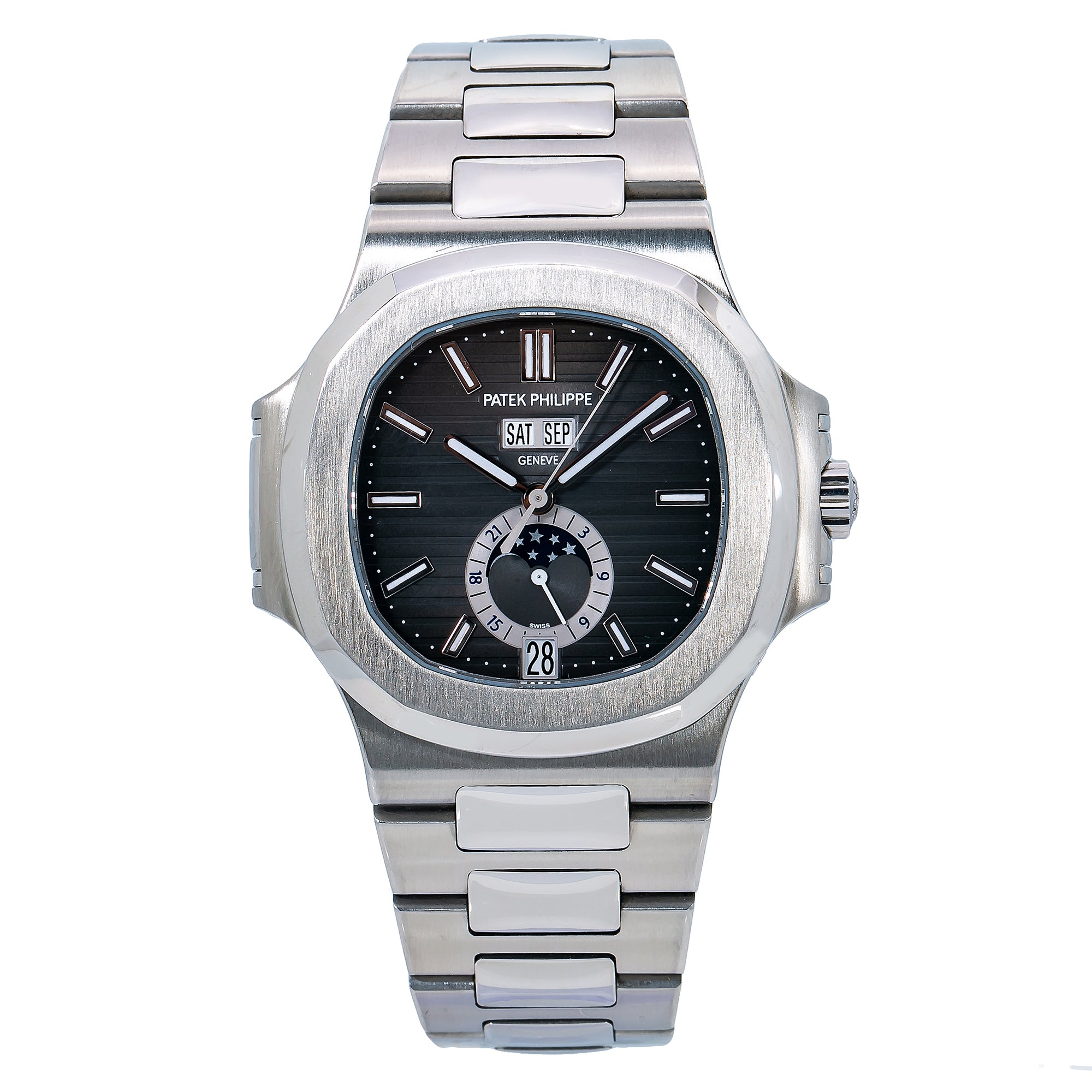 Patek Philippe Nautilus 5726 40MM Black Dial With Stainless Steel Bracelet(1:1 replica) - Top club