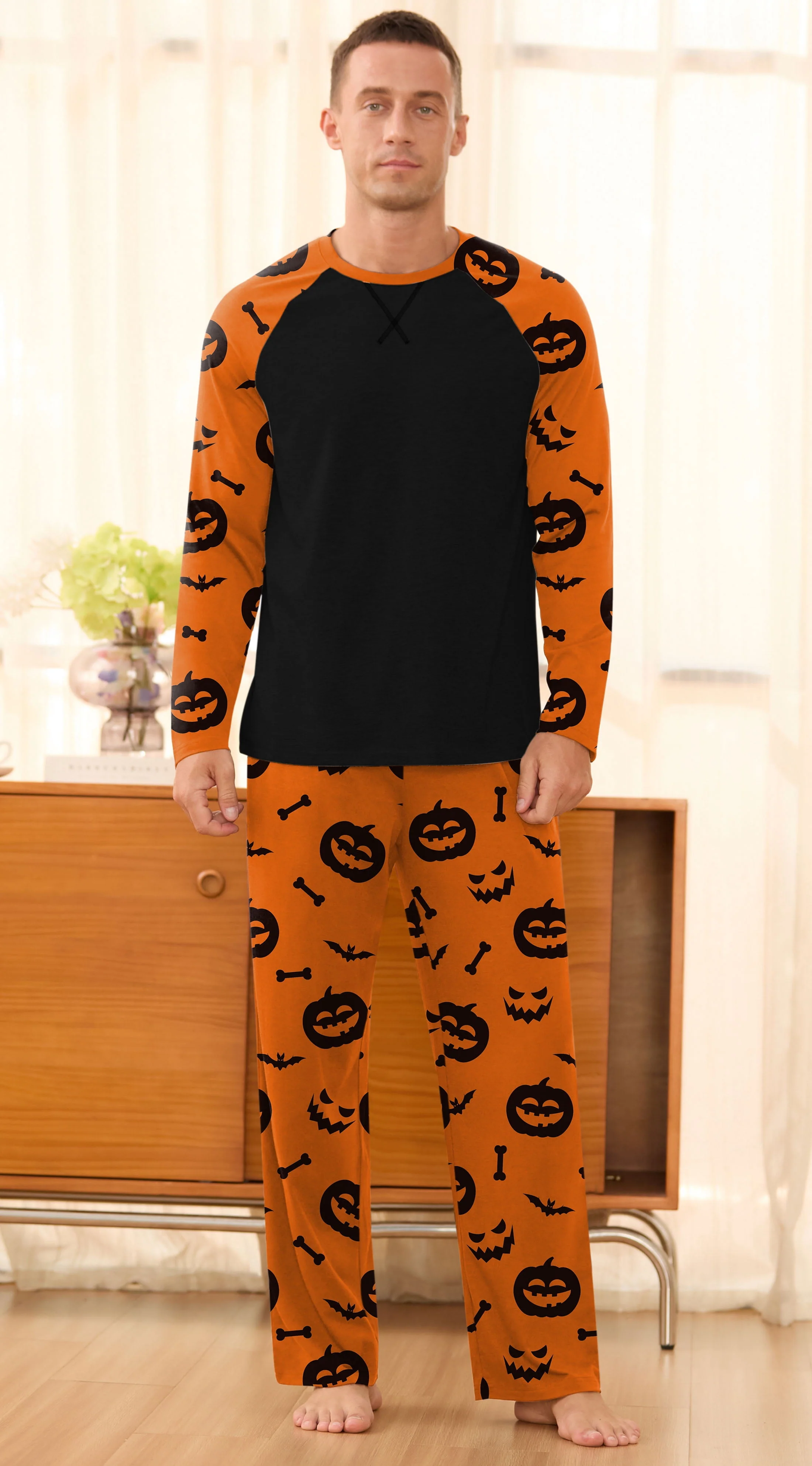 Iceglad Men's Pajamas Set Long Sleeve Sleepwear with Pockets Comfortable Lightweight Pjs Sets for Men - Image 3 Iceglad Men's Pajamas Set Long Sleeve Sleepwear with Pockets Comfortable Lightweight Pjs Sets for Men - Image 3