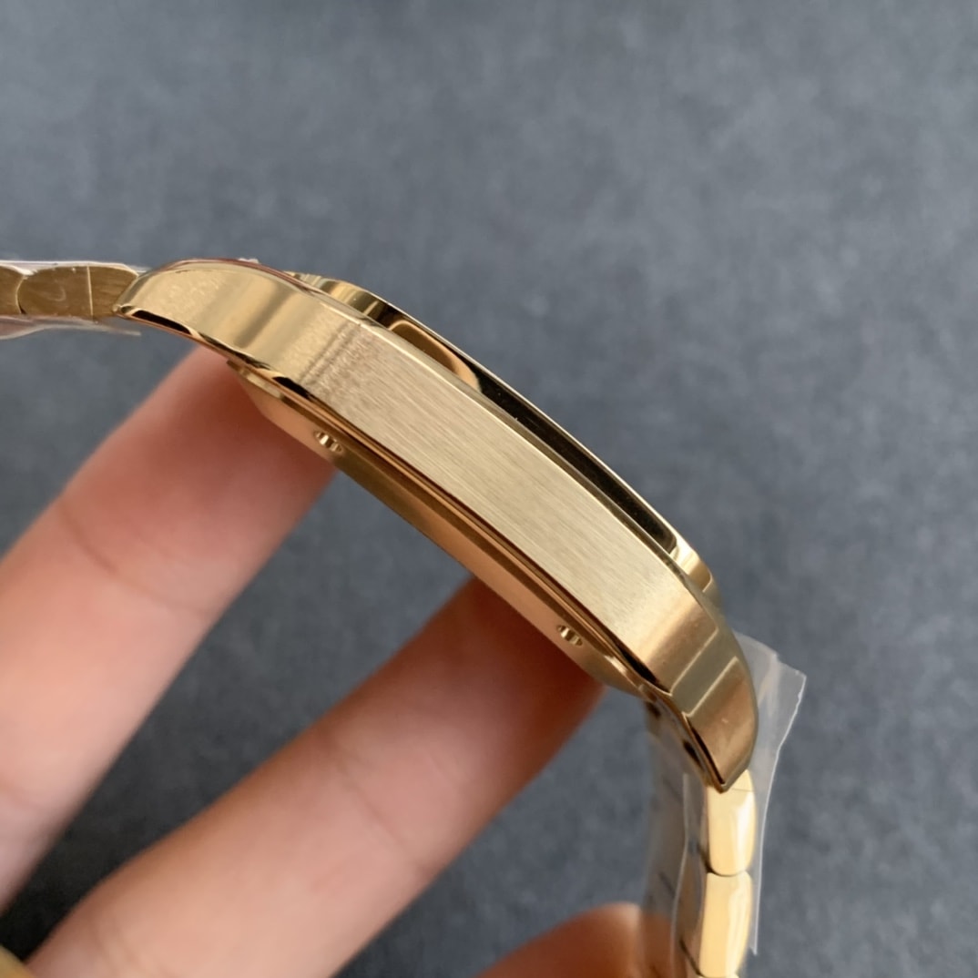 Fake cartier watch Santos large model mechanical movement Santos De Cartier Large Yellow Gold WGSA0029 GF(1:1 replica) - Top club