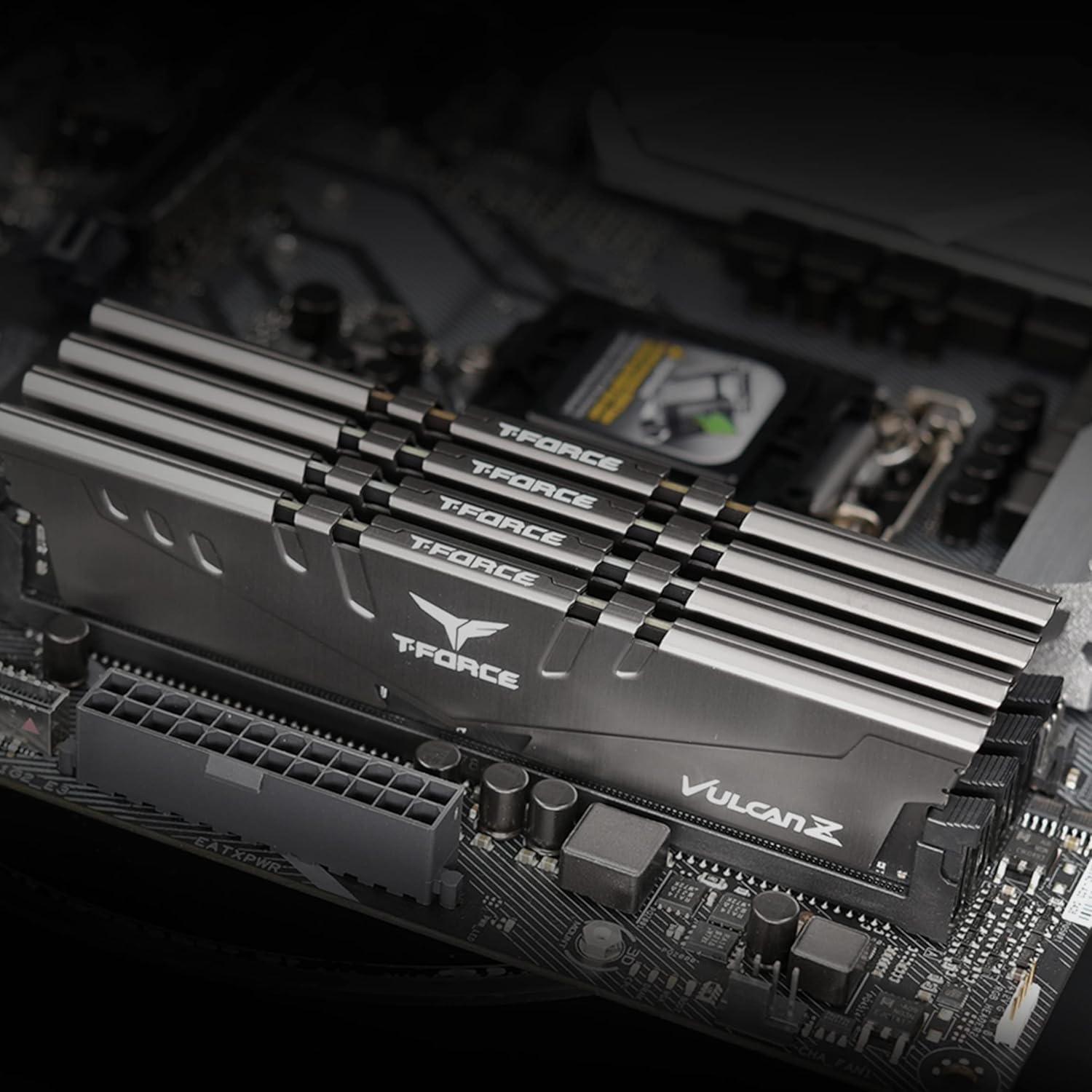 TEAMGROUP T-Force Vulcan Z DDR4 16GB Kit (2x8GB) 3200MHz (PC4-25600) CL16 Desktop Memory Module Ram (Gray) - TLZGD416G3200HC16CDC01