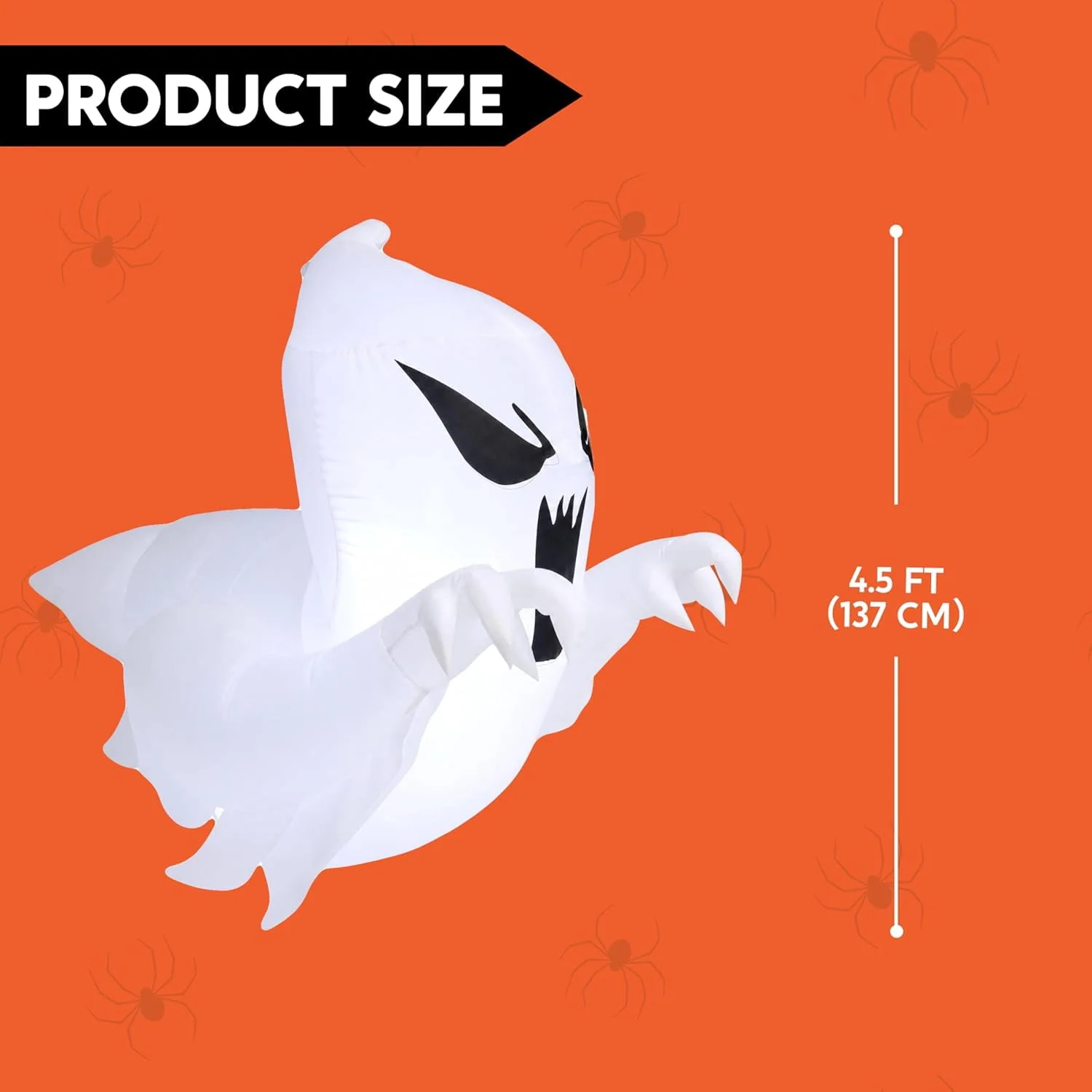 Joyfy 4.5 FT Halloween Inflatable Decorations Outdoor Scary Flying Ghost Broke Out from Window with Built-in LED Blow Up Inflatable for Window Decoration Yard Garden Lawn Decor - Image 7 Joyfy 4.5 FT Halloween Inflatable Decorations Outdoor Scary Flying Ghost Broke Out from Window with Built-in LED Blow Up Inflatable for Window Decoration Yard Garden Lawn Decor - Image 7