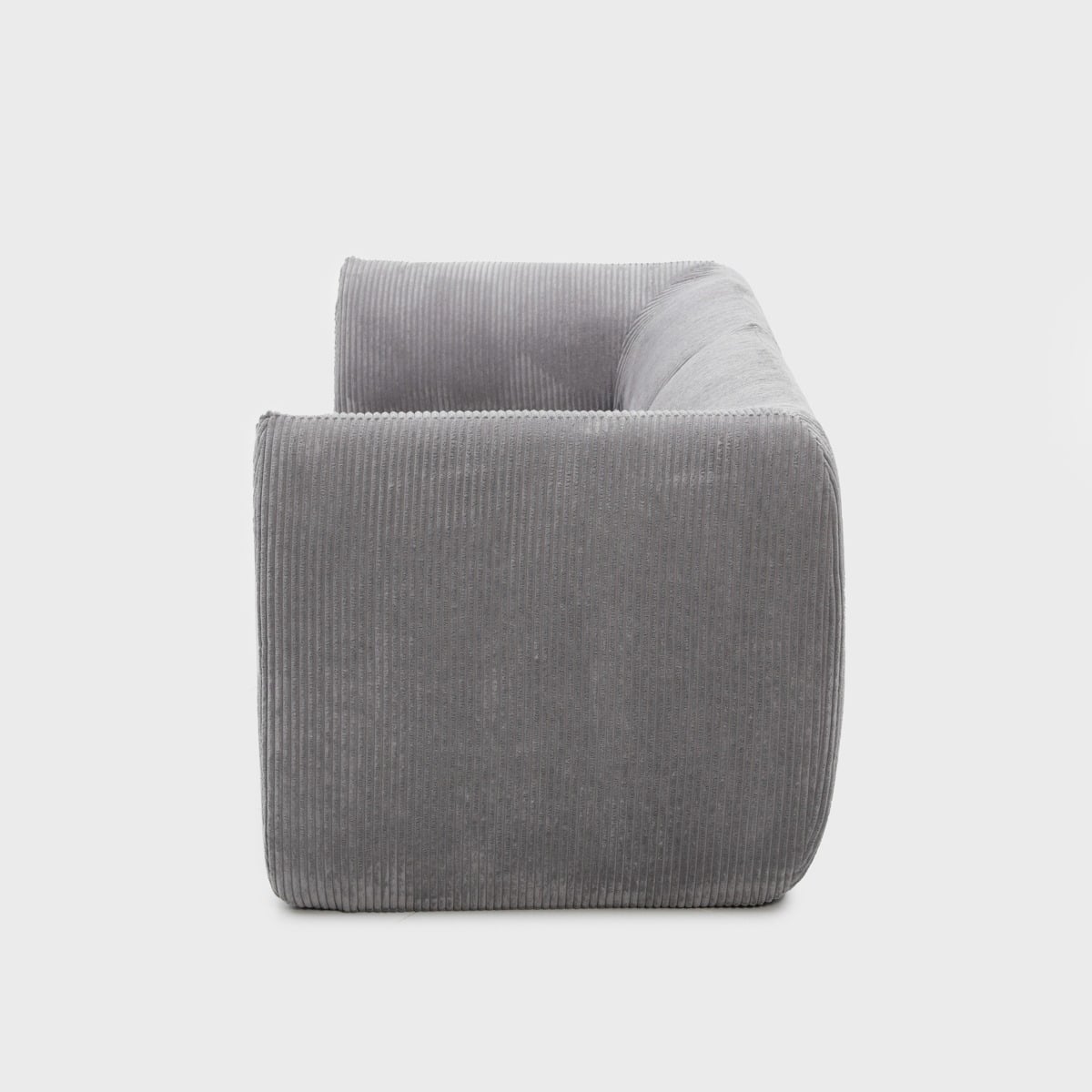Sofa modułowa SVELA 2-osobowa szara piankowa sztruksowa 161x80x60,5 cm
