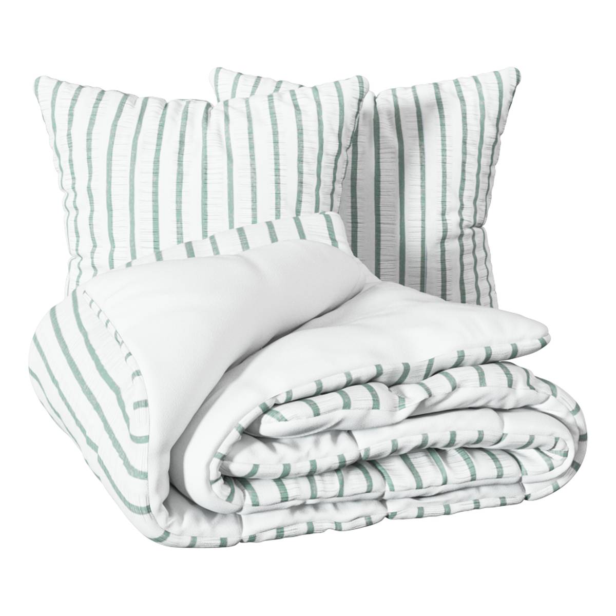 Bedding Set "Stripes" Green, 240x220 cm