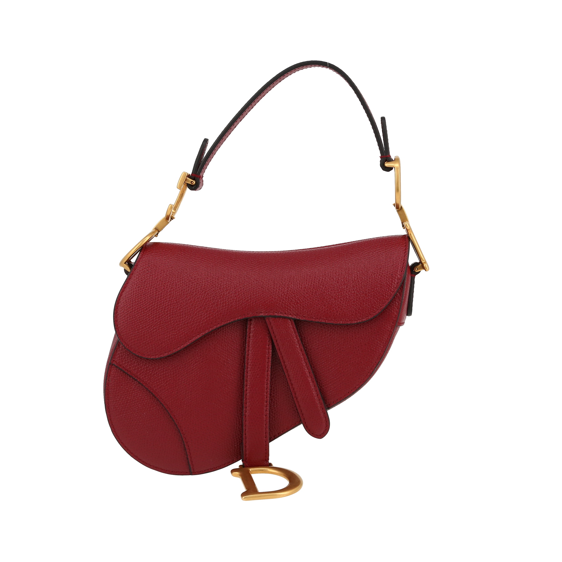 Dior Saddle mini handbag in red grained leather1:1High-quality replica