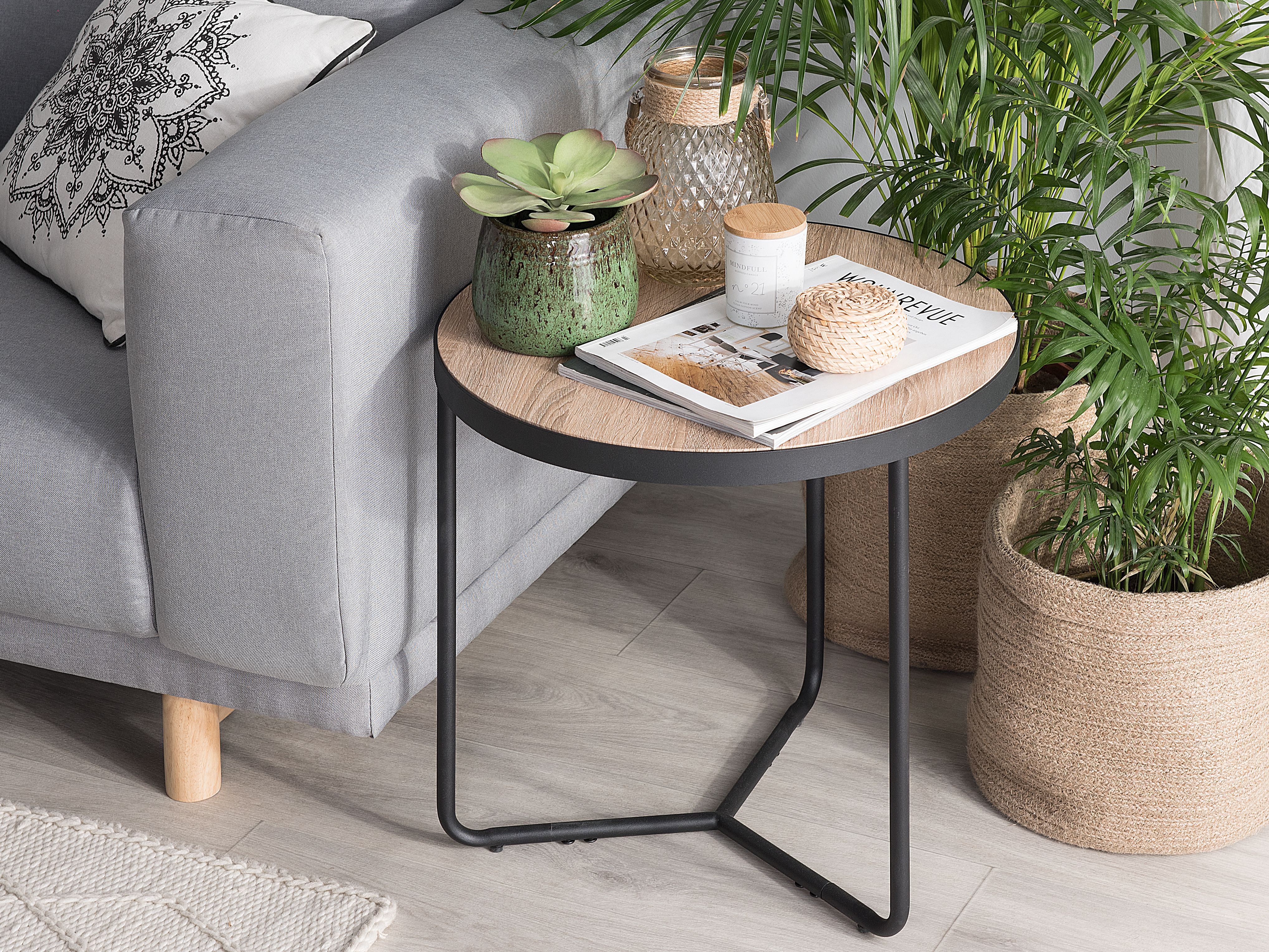 Side Table MELODY Light Brown