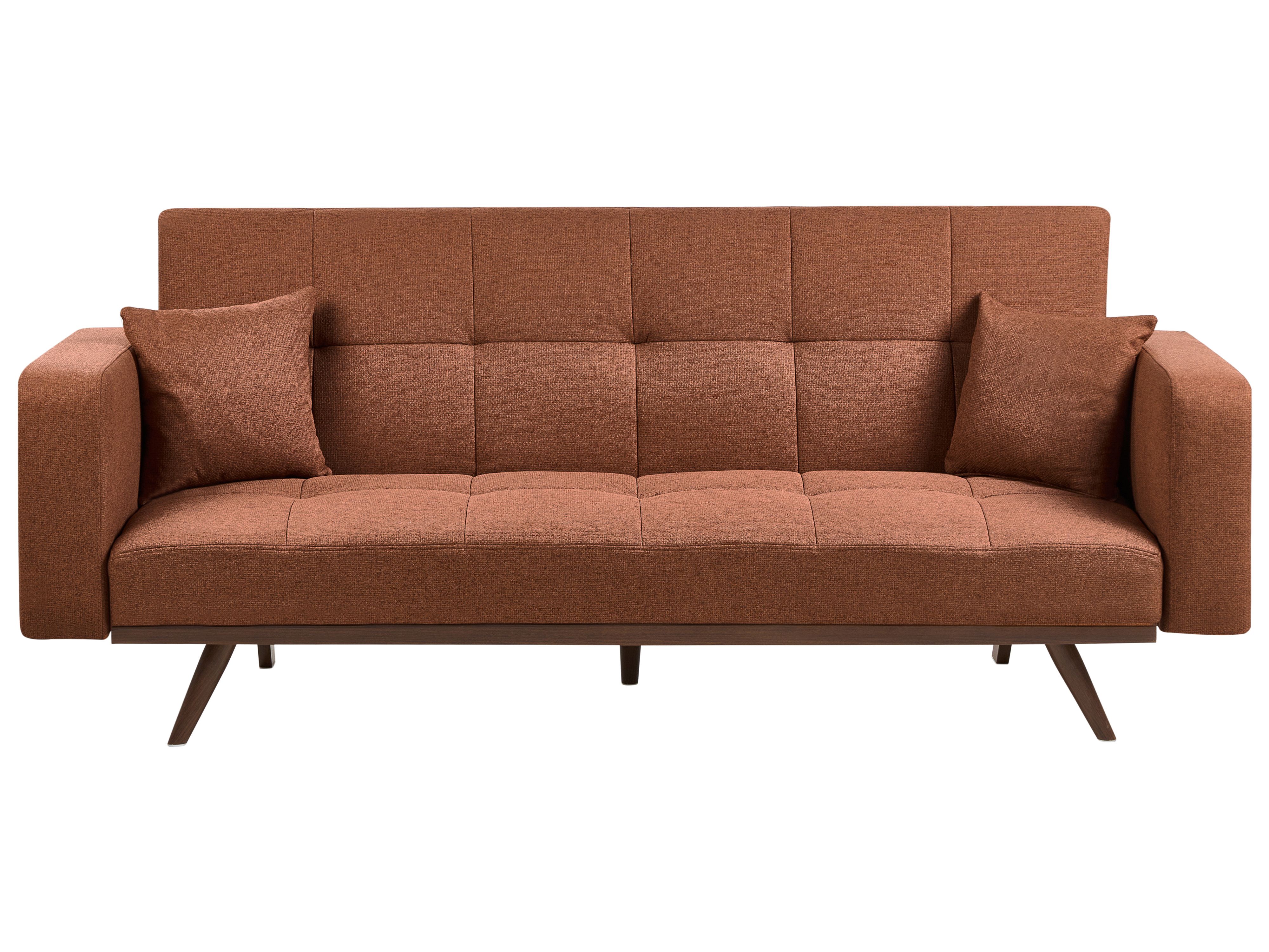 Sofa Bed 3 Seater HJULBY Golden Brown