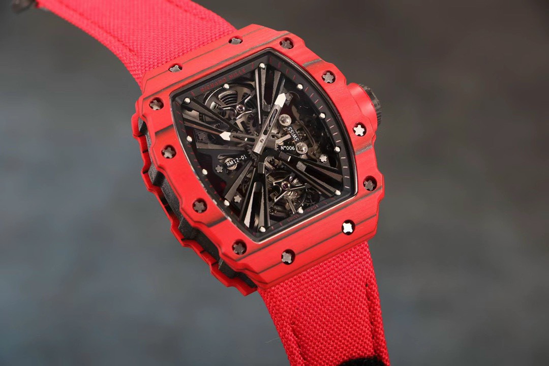 Richard Mille Best Replica Watch RM12-01 Tourbillon Carbon Red 40mm - Elite Watch Atelier