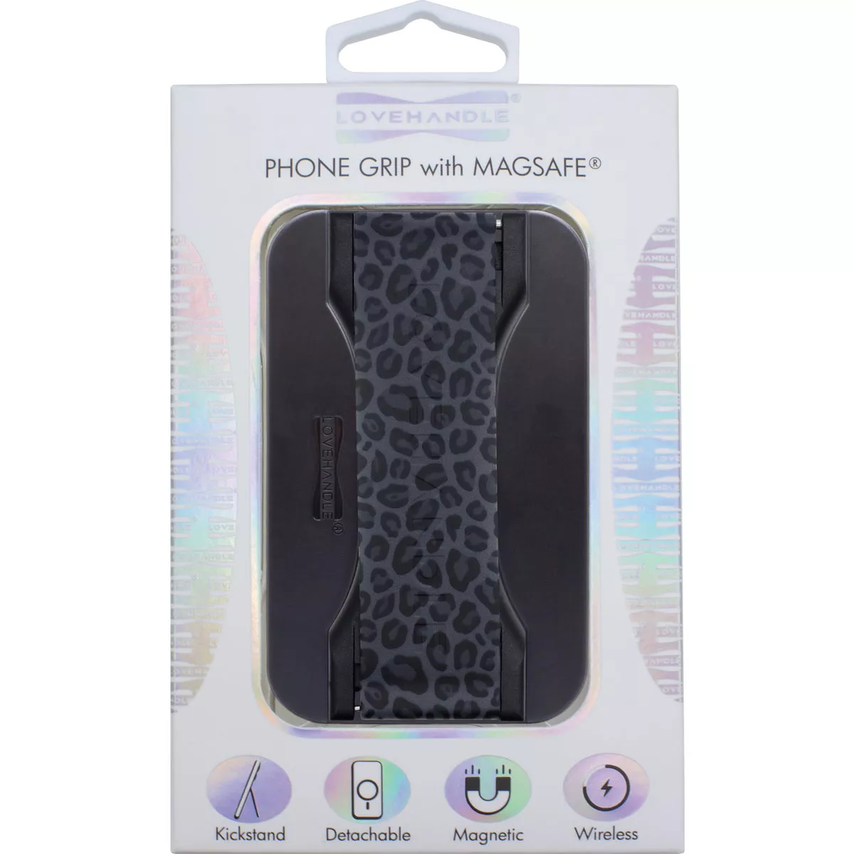 LoveHandle PRO for Magsafe Black Leopard Phone Grip