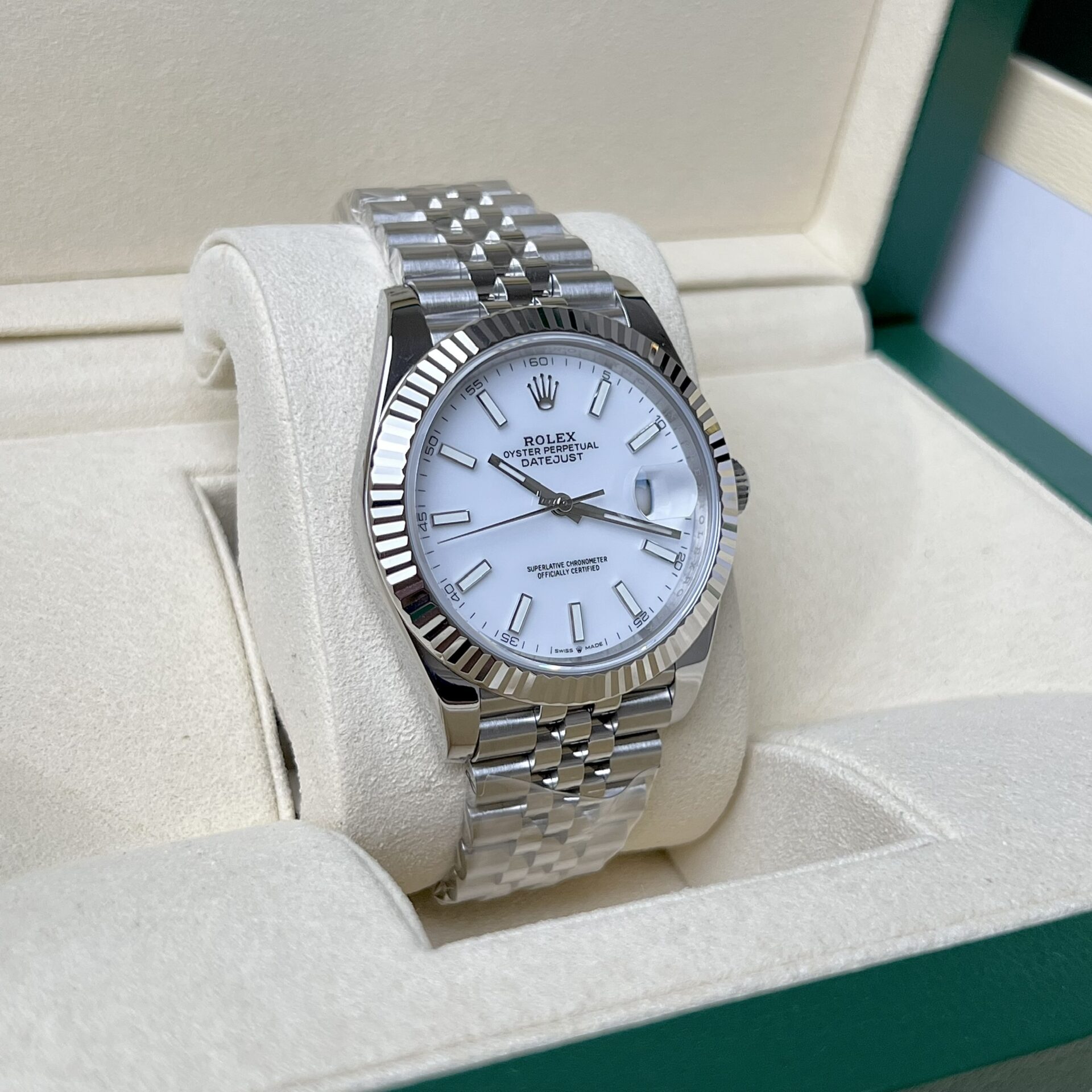Rolex DateJust 126334 Replica Watch White Enamel Clean Factory 41mm - Top club