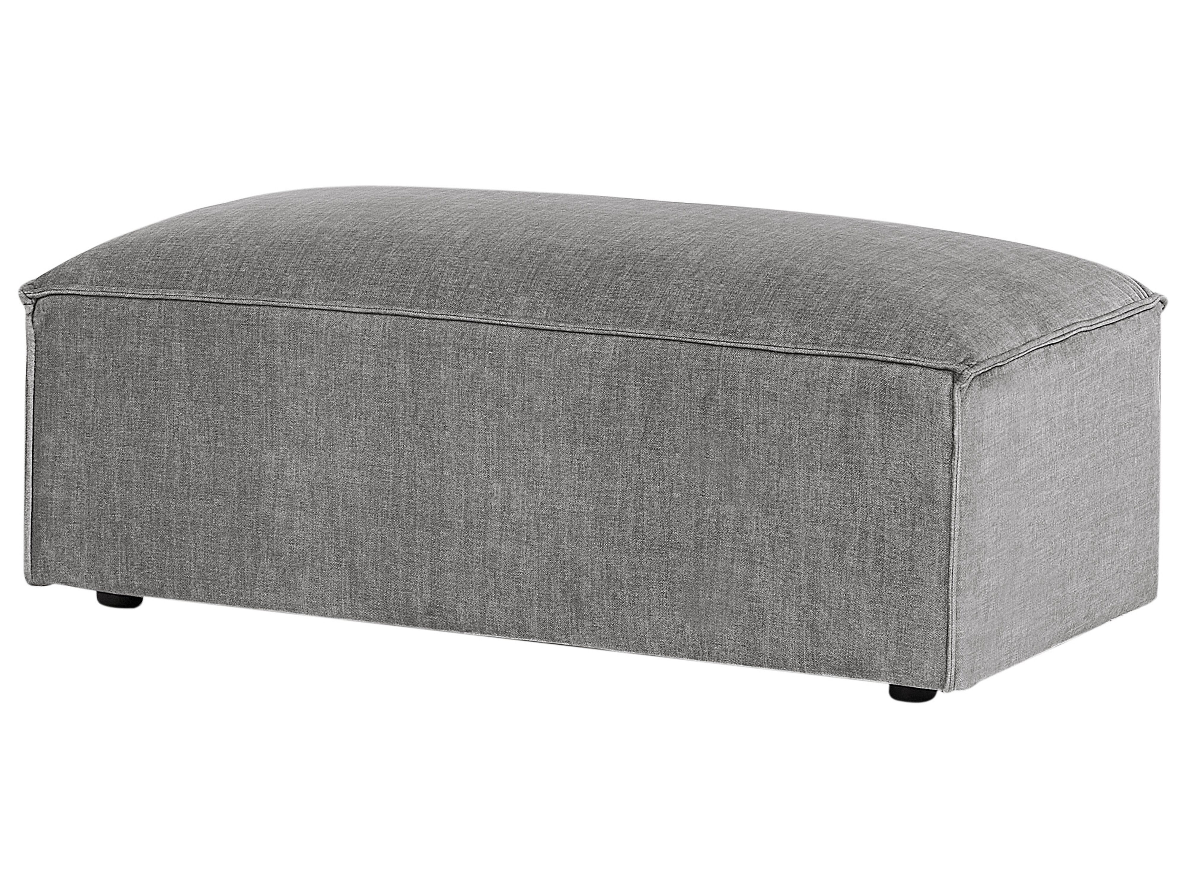 Ottoman HELLNAR Fabric Grey