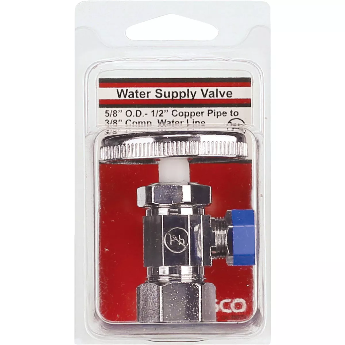 Lasco 5/8 In. C Inletx3/8 In. C Outletx3/8 In. C Outlet Multi Turn Style Angle Valve