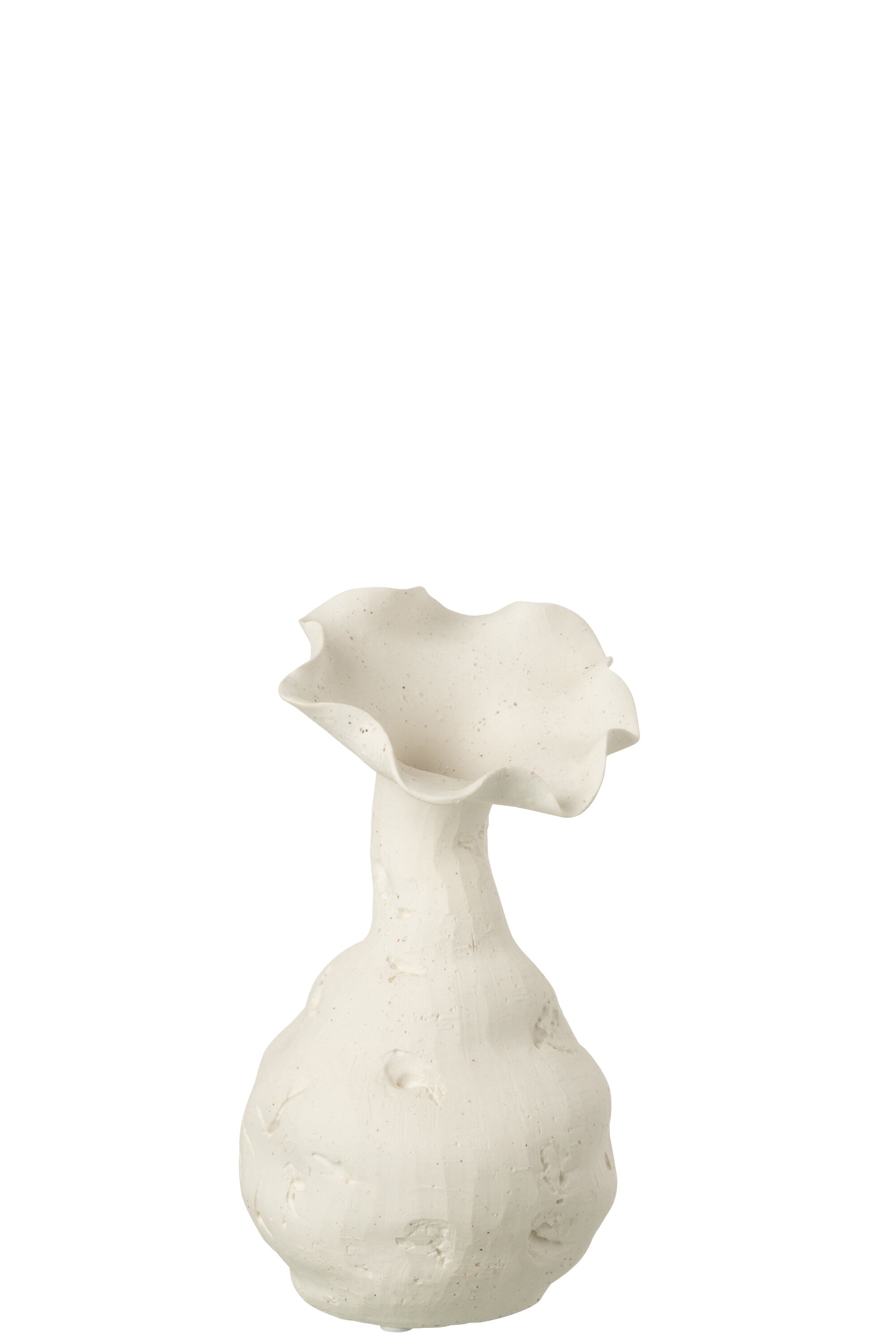 J-Line vaas Helix - keramiek - wit - small