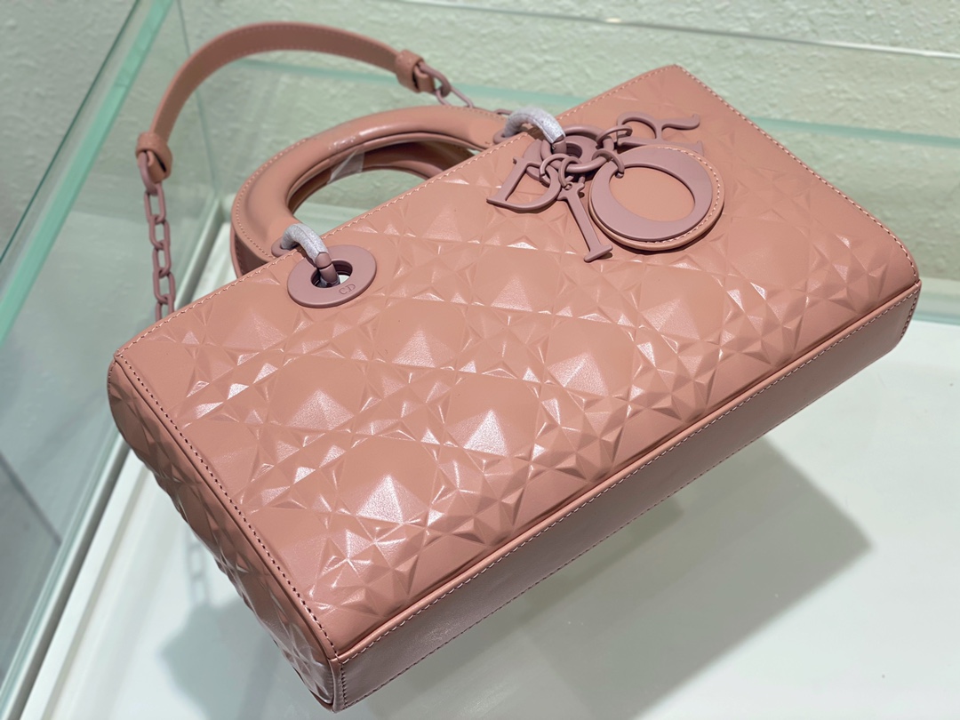 Medium Lady D-joy Bag White/Grey/Beige/Black For Women 10in/26cm M0540ONGE_M0301:1High-quality replica