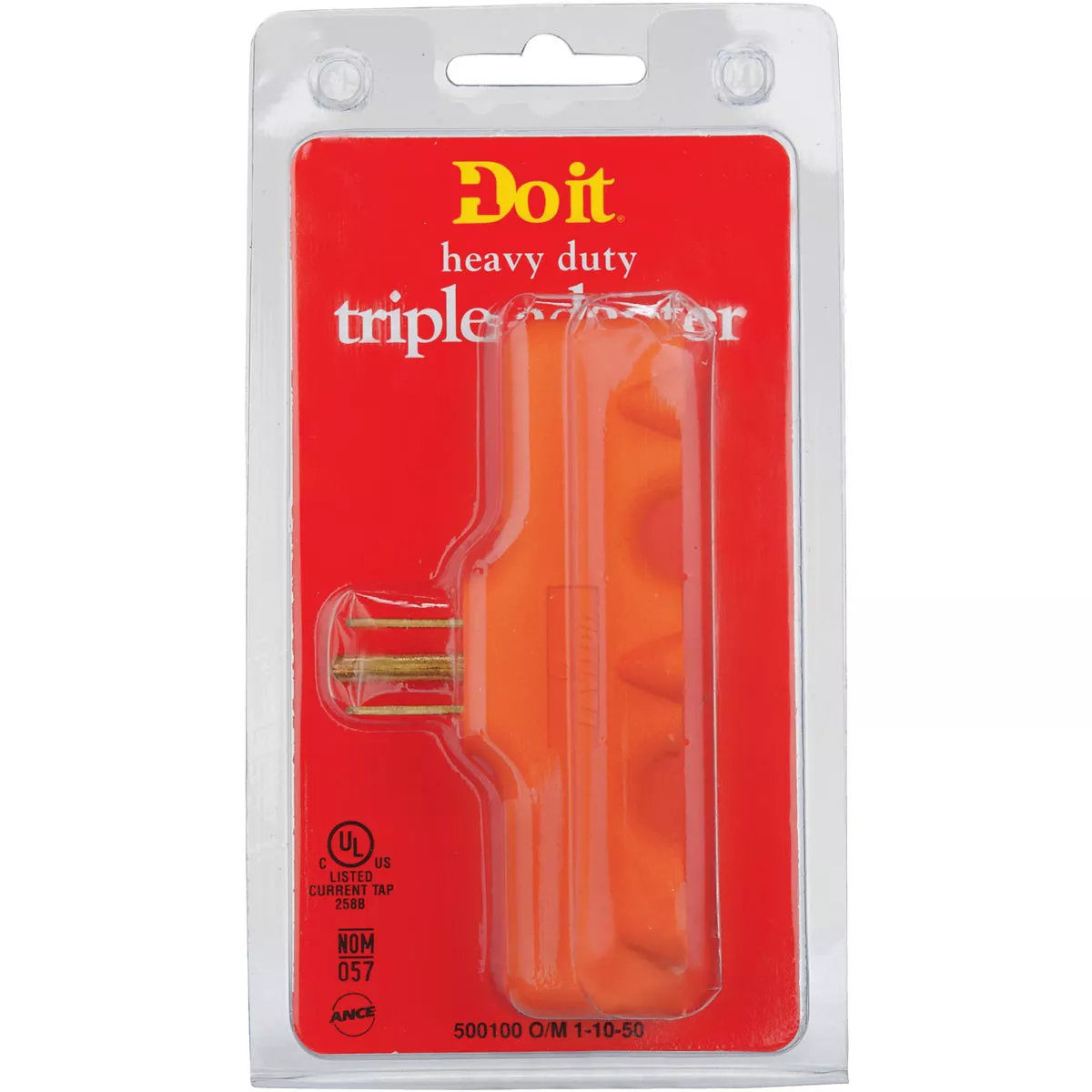 Leviton Orange 15A 3-Outlet Tap