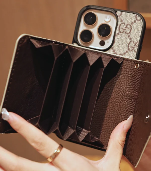 GG Advanced Crossbody iPhone Case with Card Holder & Shoulder Strap - Wholesale & Influencer