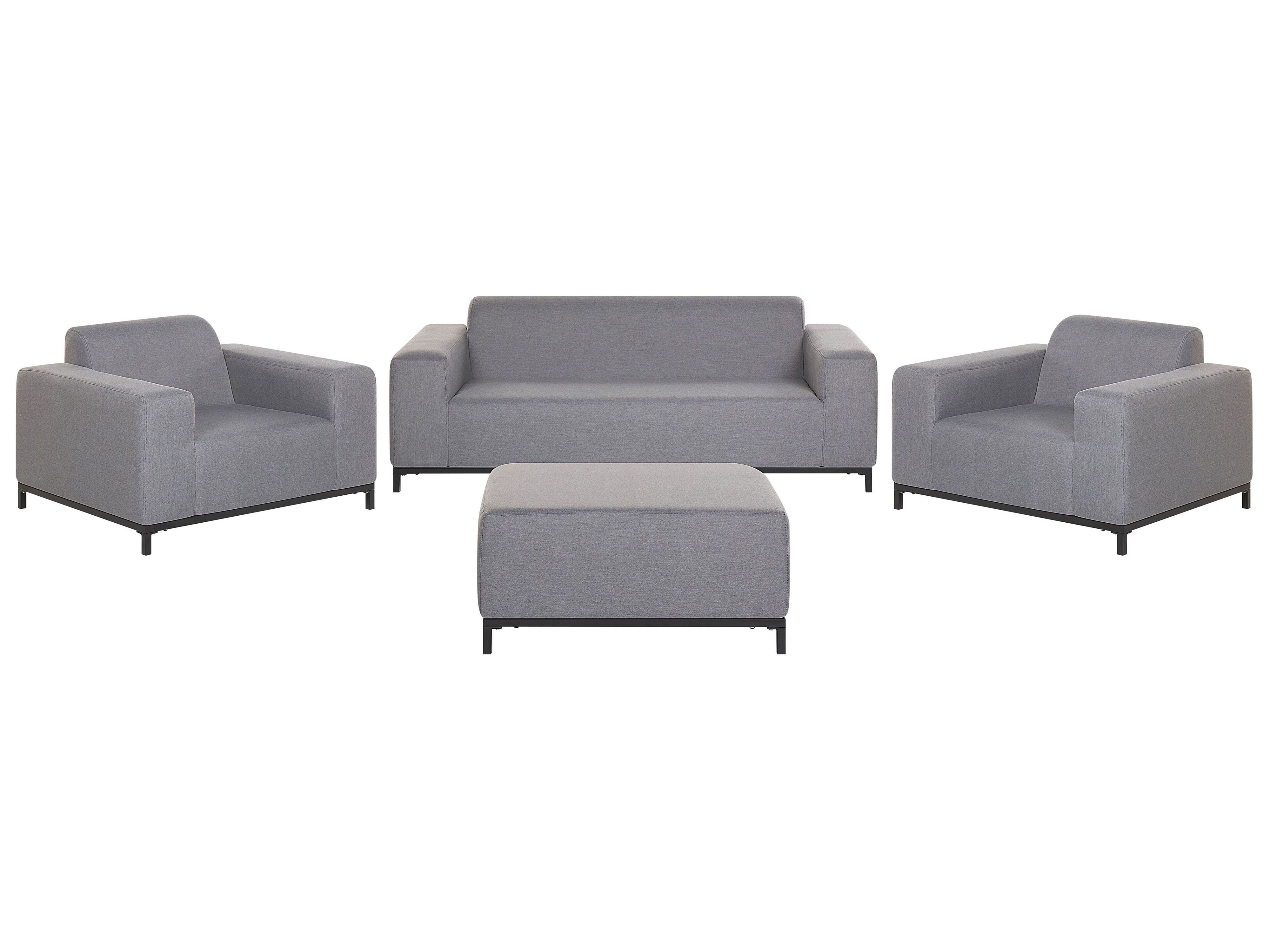 Garden Lounge Set with Table 5 Seater ROVIGO Grey