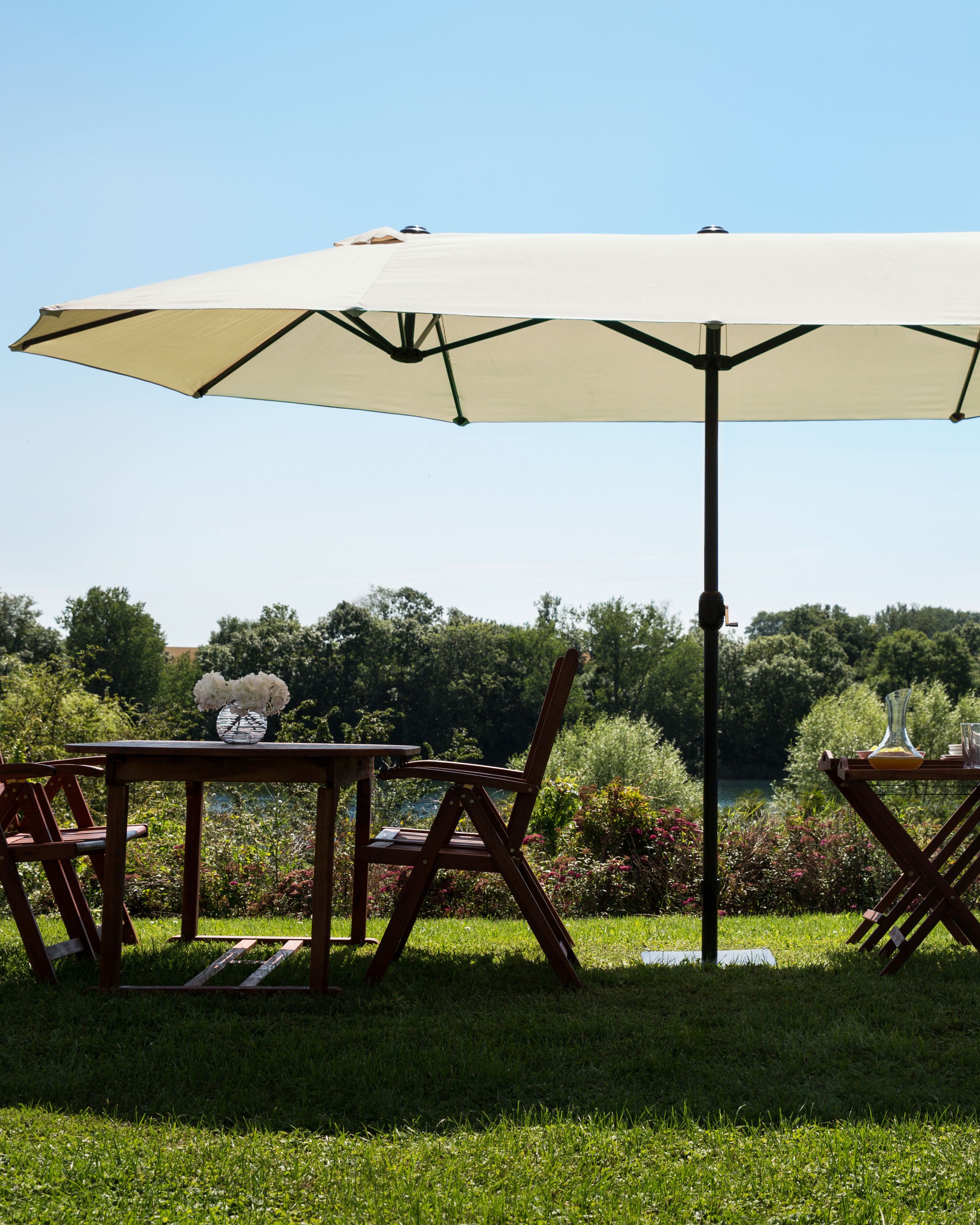 Patio Parasol 460 cm SIBILLA Beige