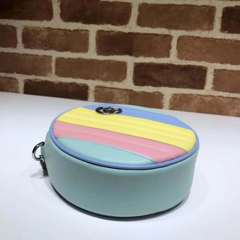 Replica Gucci Gg Marmont Mini Round Shoulder Bag In Pastel And Rainbow 5501541:1High-quality replica