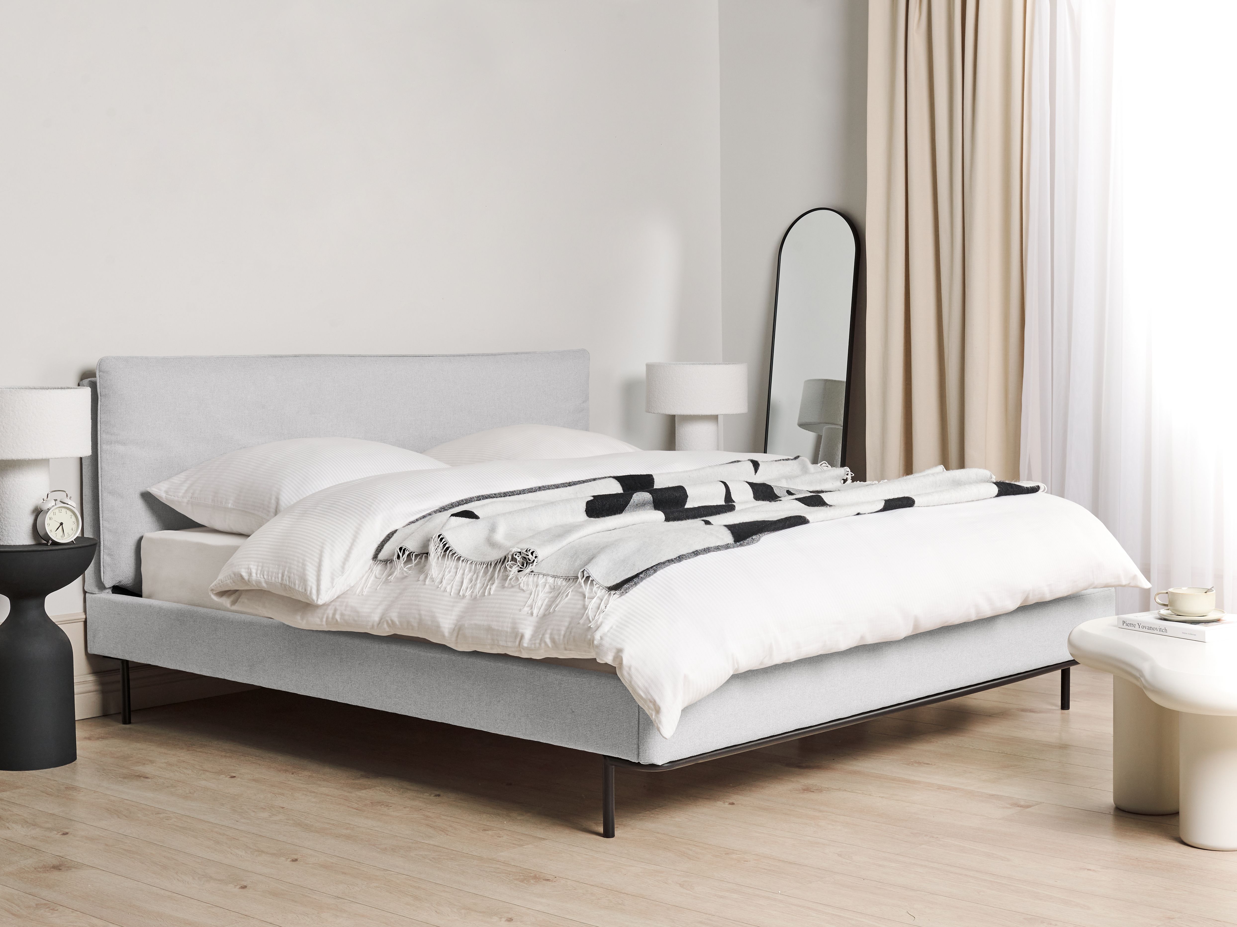 Bed Fabric CORIO 180 x 200 cm (EU Super King) Light Grey