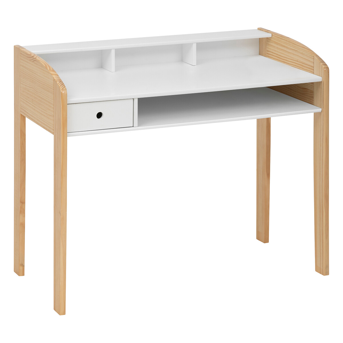 Child's first desk Wood, White, 100x85cm