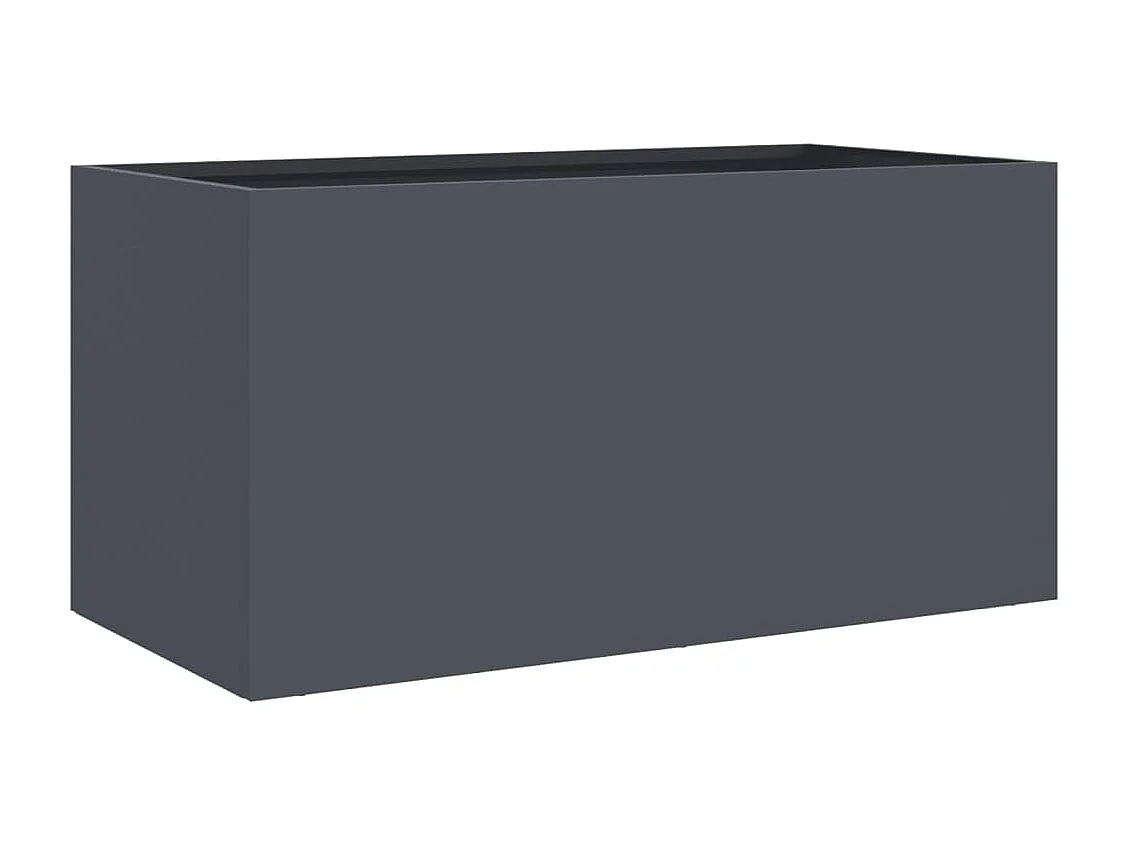 Jardinière anthracite 62x30x29 cm acier laminé à froid