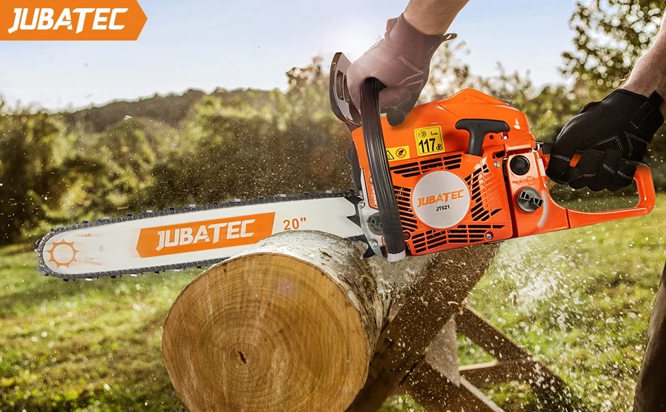 56.5cc 20 inch Bar Gas Powered Chainsaws 2 Stroke Handed Petrol Gasoline Power Chain Saws for Trees Wood Cutting