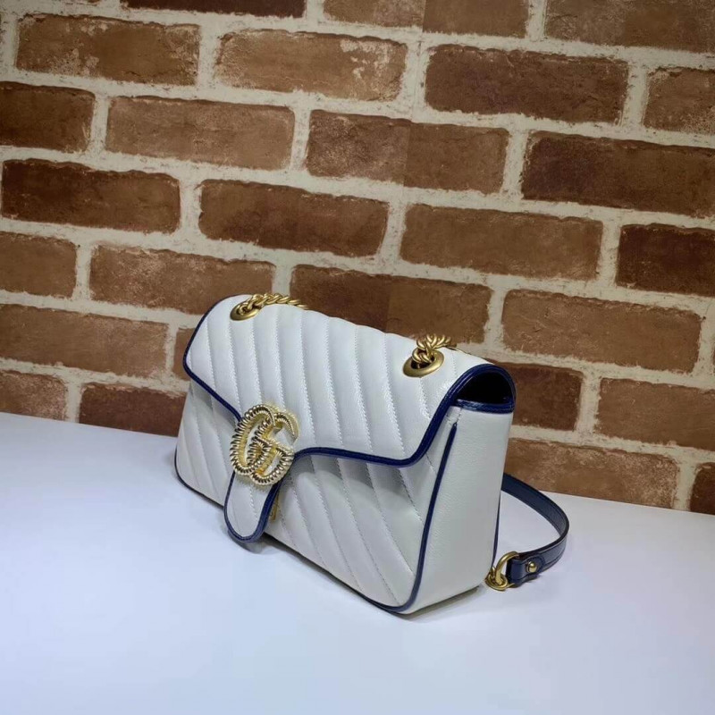 Replica Gucci Gg Marmont Small Shoulder Bag 443497 White1:1High-quality replica