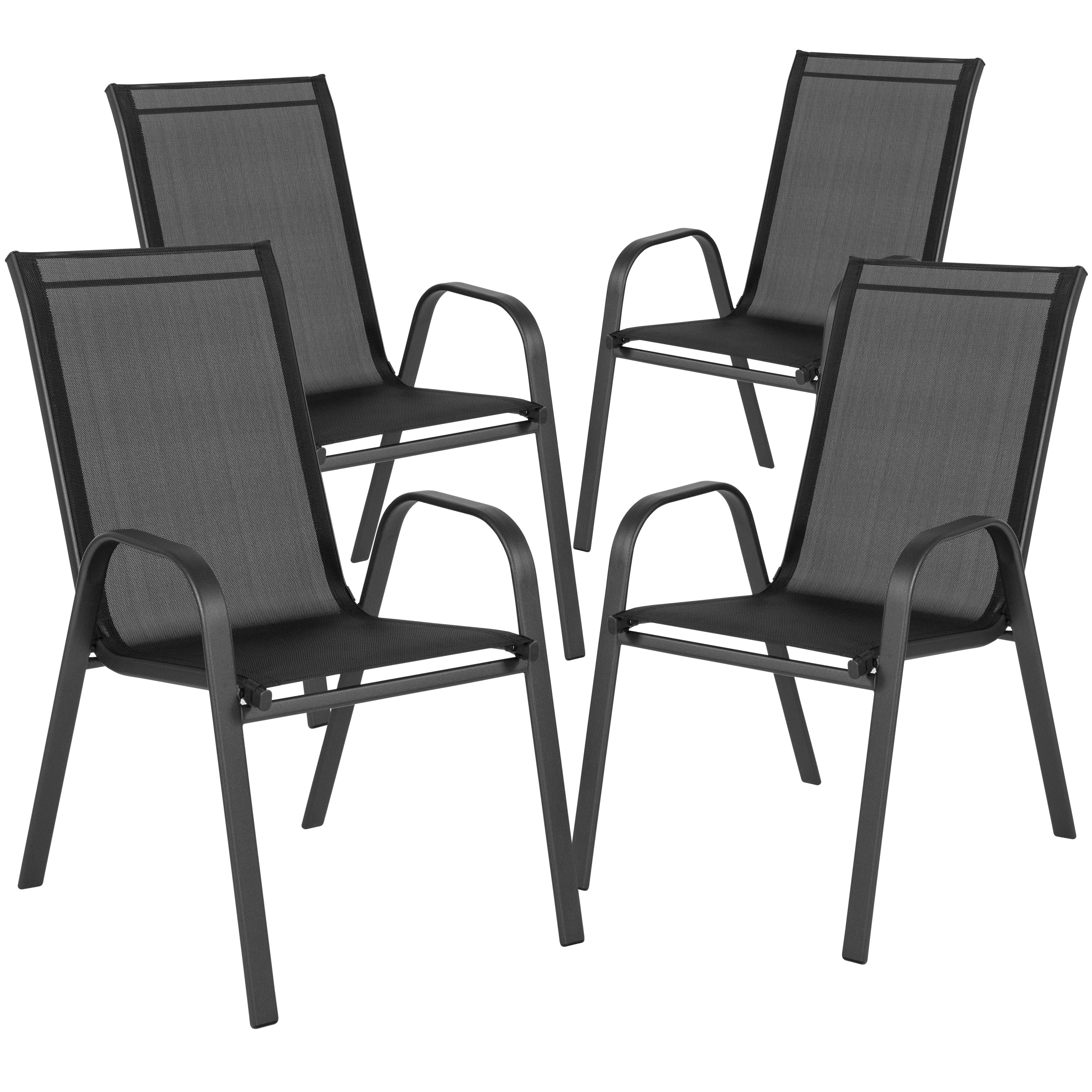 Emma + Oliver Outdoor Stack Chairs, Gray, 4 Pack, 21.25in W x 29in D x 36in H - Image 42 Emma + Oliver Outdoor Stack Chairs, Gray, 4 Pack, 21.25in W x 29in D x 36in H - Image 42