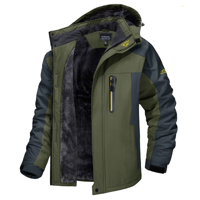 Waterdichte Winterparka Heren met Fleece Voering en Verstelbare Capuchon – Perfect voor Koud Weer