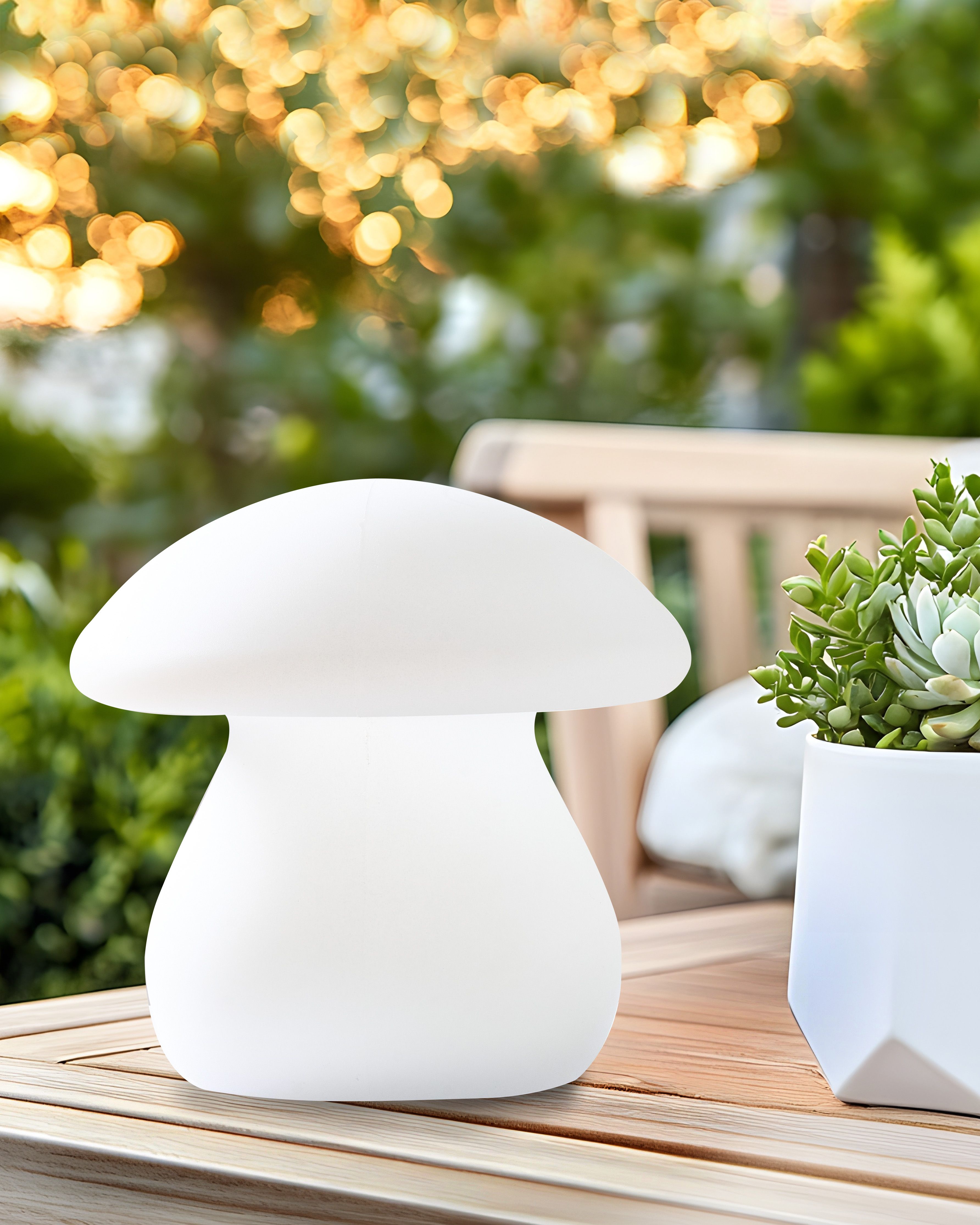 Outdoor LED Table Lamp TUIRA with Remote White