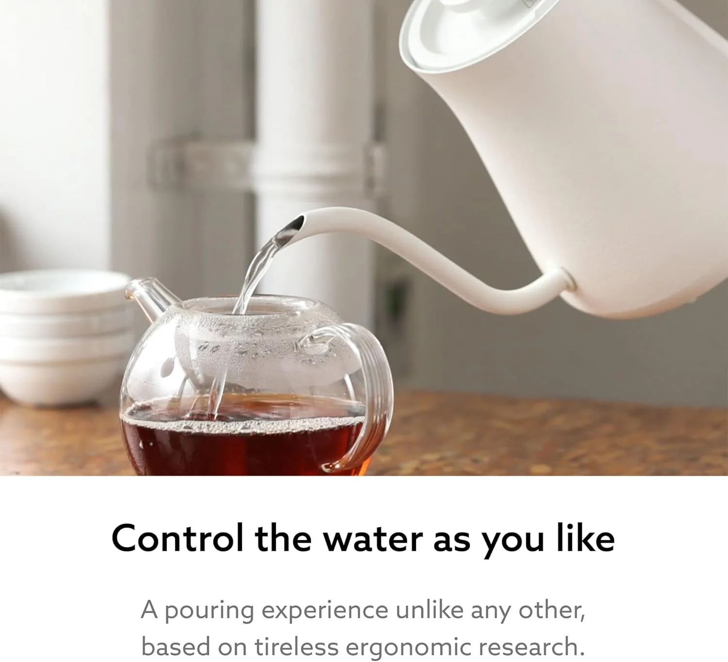 BALMUDA The Kettle | Electric Gooseneck Kettle | Lightweight | Stainless Steel | 0.6L (20fl oz) Capacity | Neon Light Indicator | Perfect for Tea and Coffee | US Version | Black - Image 16