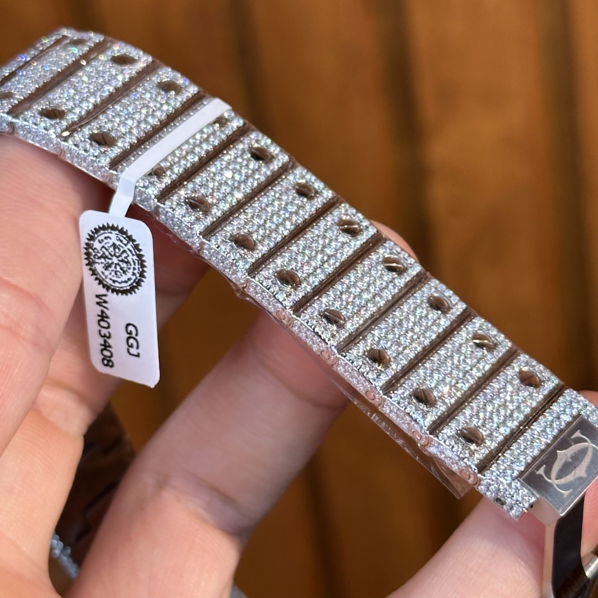 Cartier Iced Out Santos De Cartier Customs Moissanite Diamonds 39.8mm - Top club