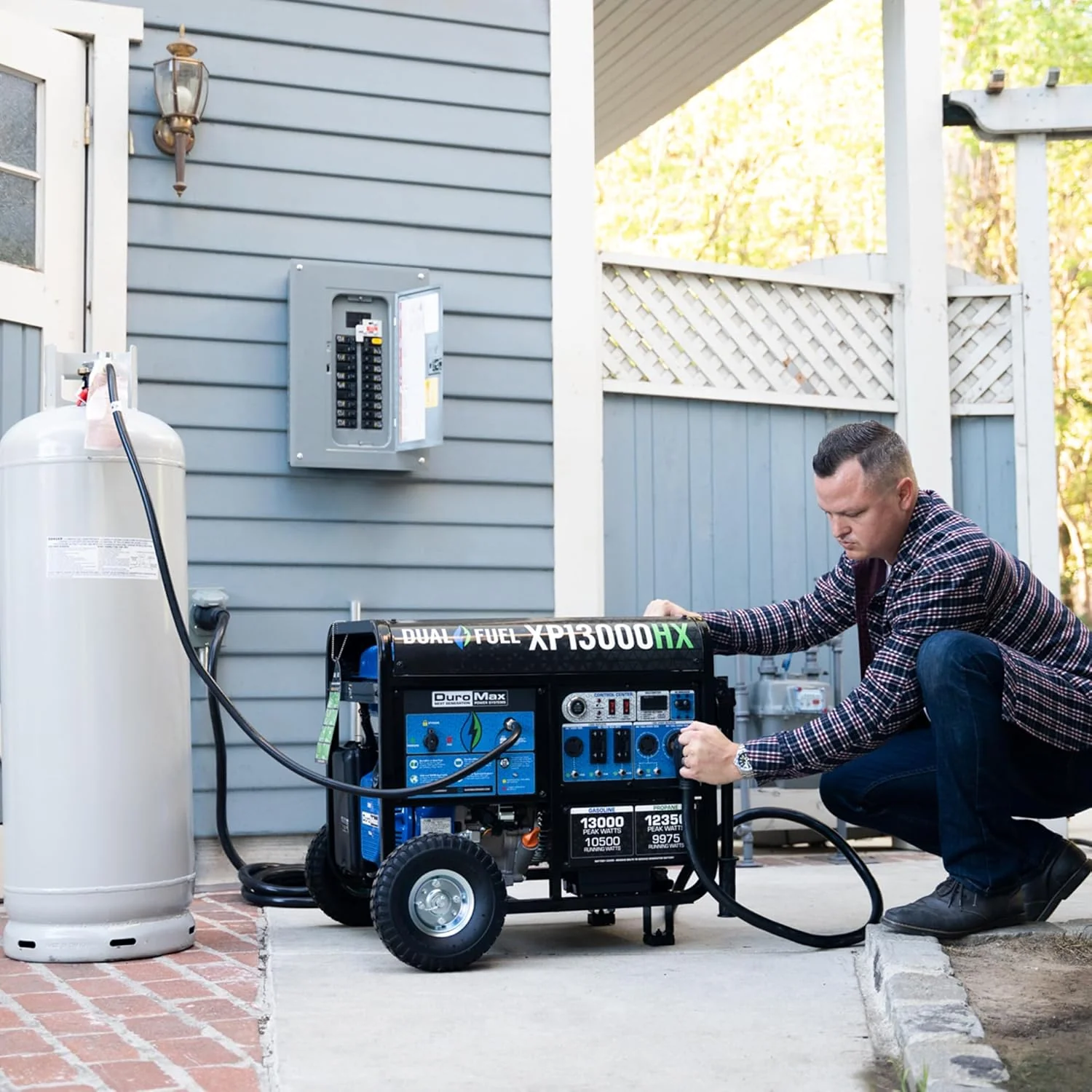 DuroMax Dual Fuel Portable Generator, 13 000-Watt, Gas and Propane, Electric Start - XP13000HX - Image 6 DuroMax Dual Fuel Portable Generator, 13 000-Watt, Gas and Propane, Electric Start - XP13000HX - Image 6