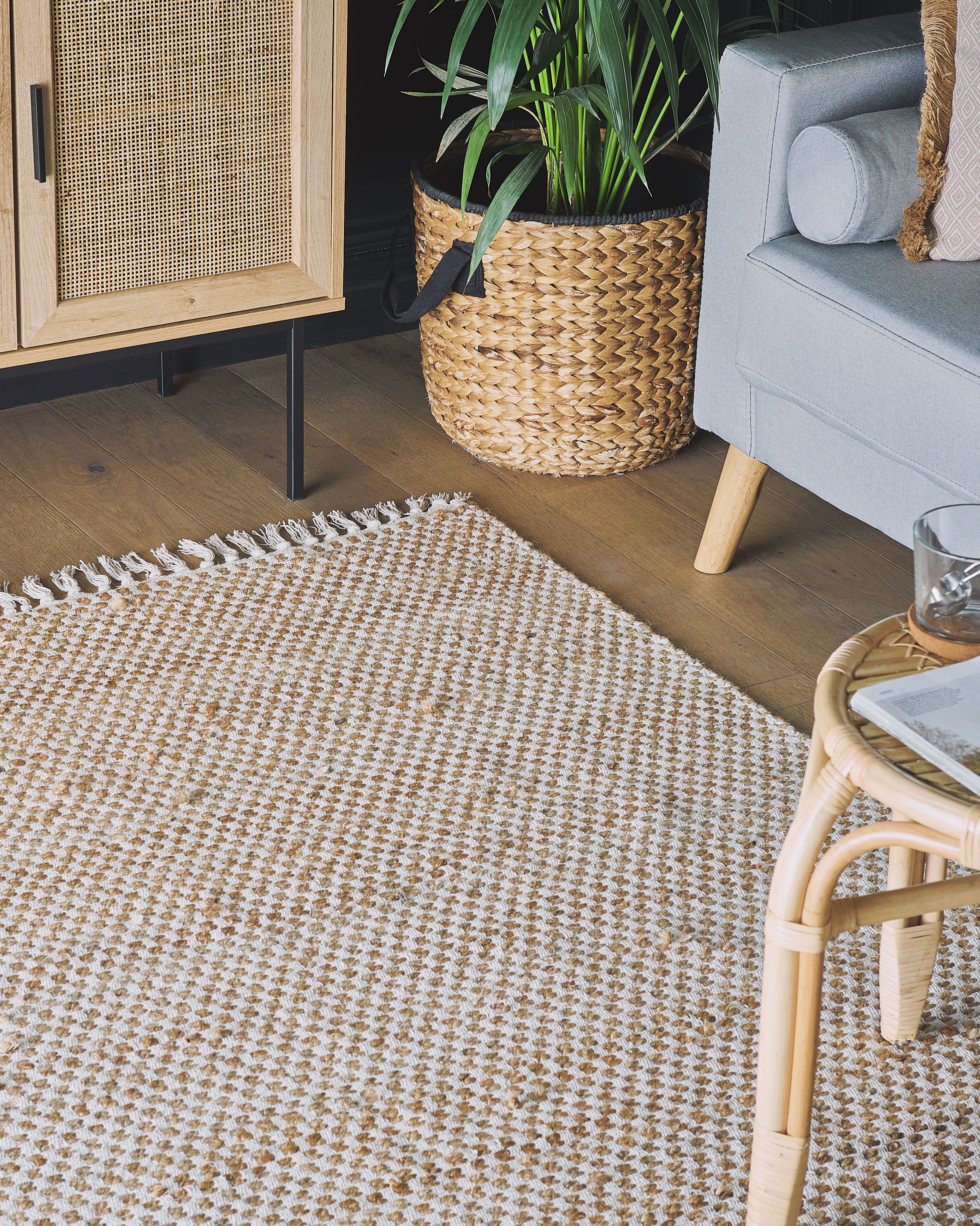Rug ZERDALI Beige 140 x 200 cm Jute