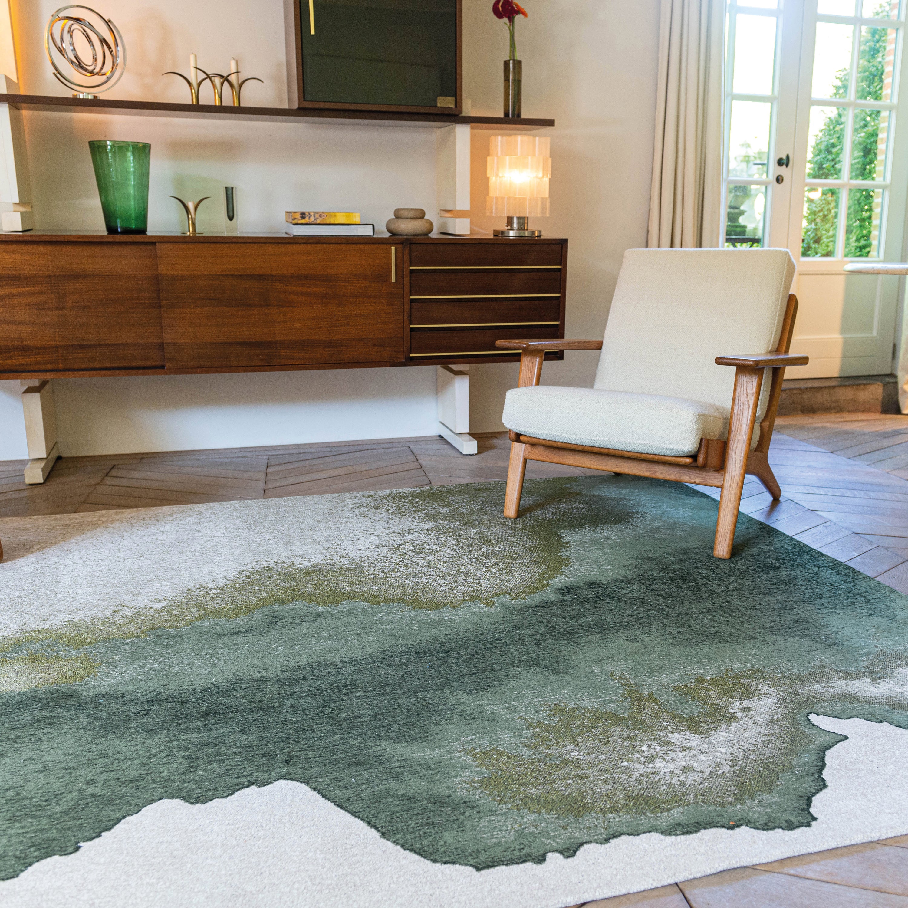 Louis de Poortere Lagoon Vloerkleed 240 x 340 cm - Palm Green Meditati