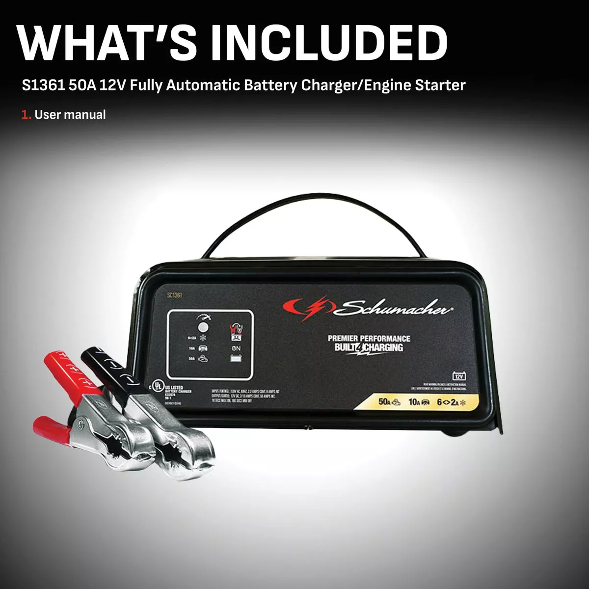 Schumacher 12V 50A Automatic Battery Charger