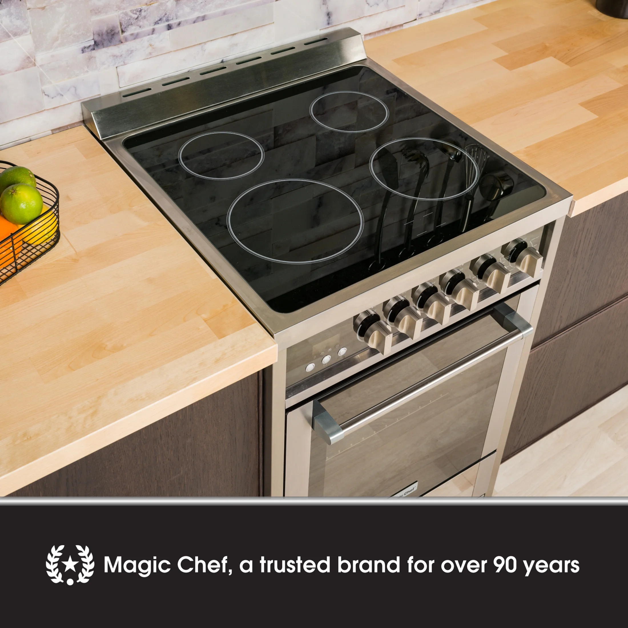Magic Chef 2.2 cu. ft. Electric Range with Convection in Stainless Steel in Stainless Steel - Image 9