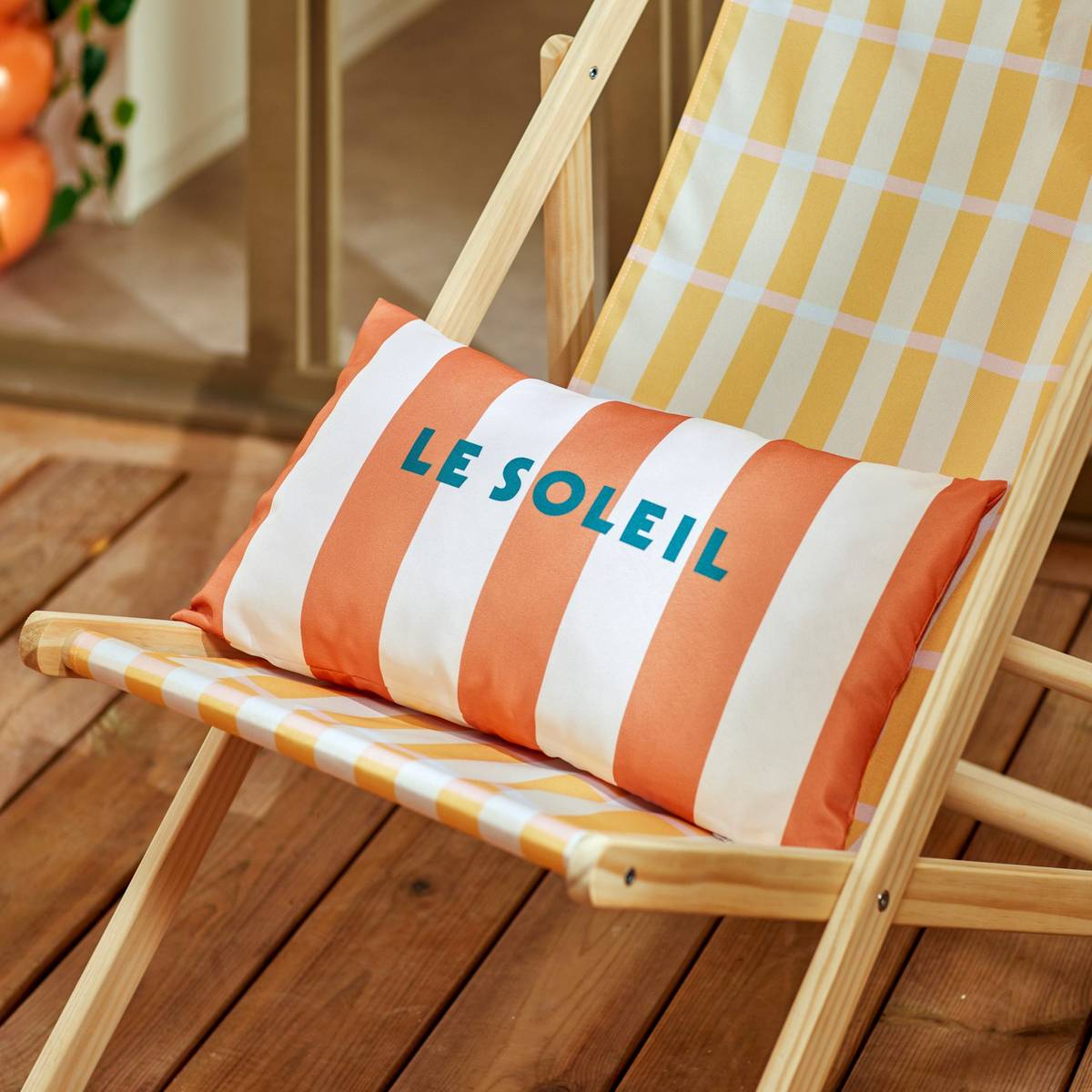 Rectangular Outdoor Cushion "Poolside" 50 x 30 cm, Polyester, Terracotta