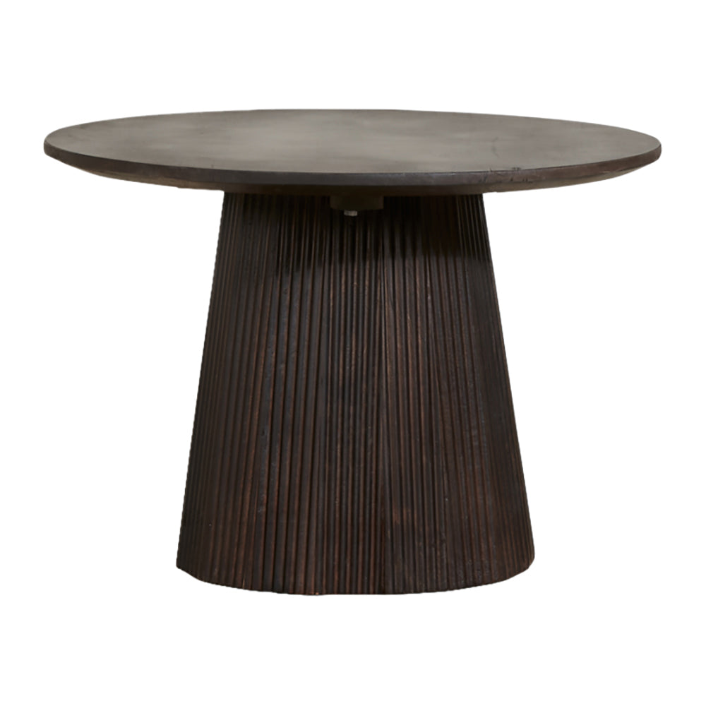Blokker Grand Bijzettafel Donkerbruin Mangohout - Ø 60 cm