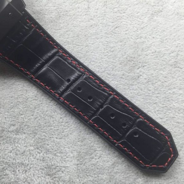Replica Hublot Big Bang King Power 48mm PVD Black Dial Red Hands Gummy Strap A7750 - Top club