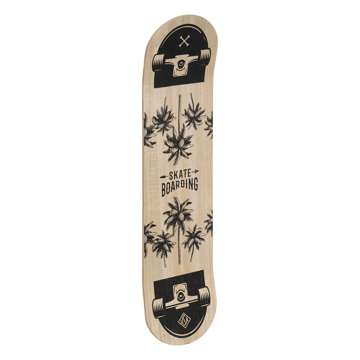 "Deven" skateboard board Wood, Black, 80x20 cm