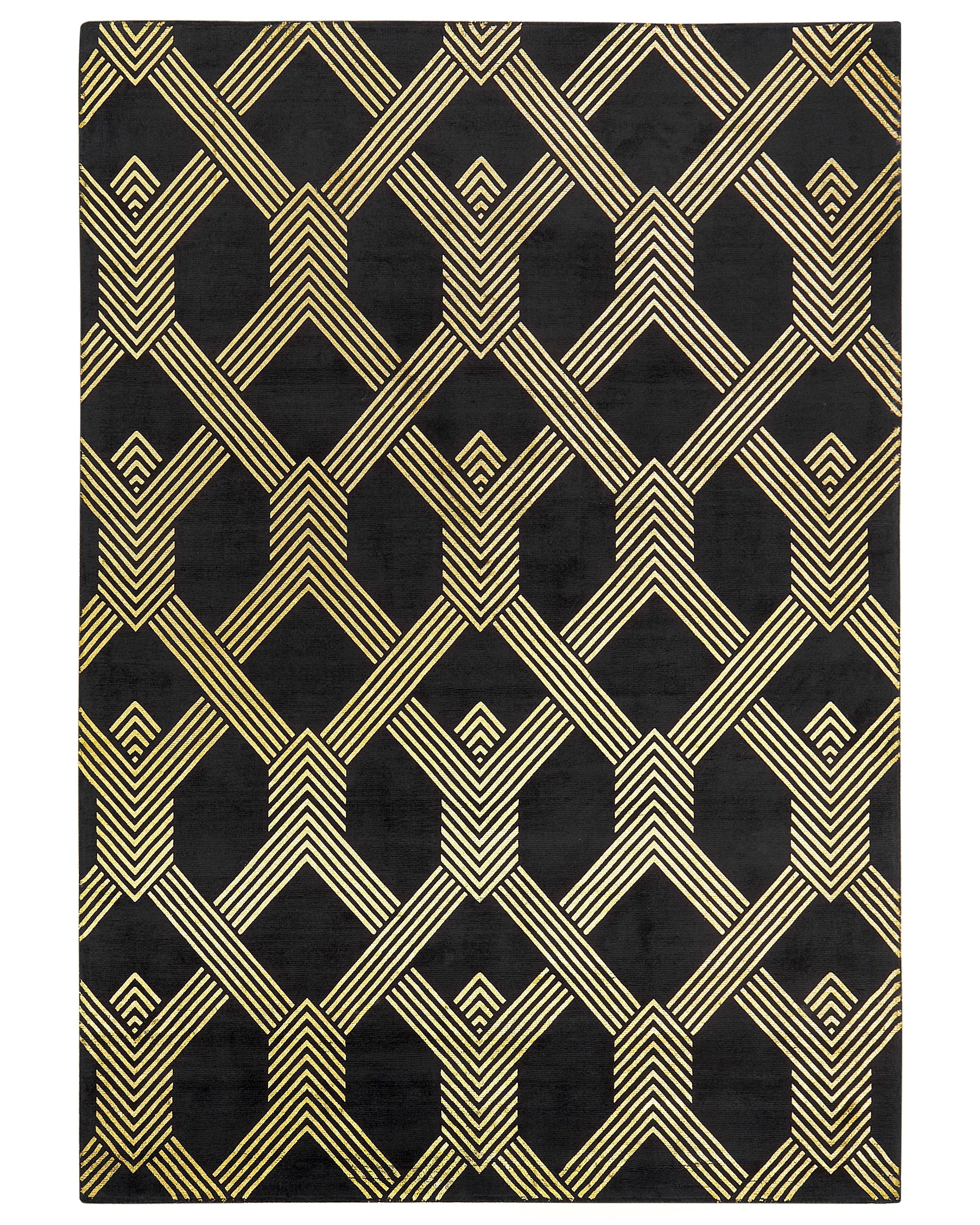Rug VEKSE Black 160 x 230 cm Viscose