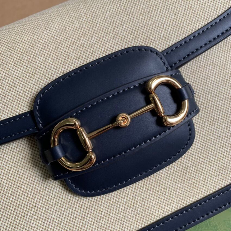 Replica Gucci Horsebit 1955 Small Bag 602204 In Beige Canvas1:1High-quality replica