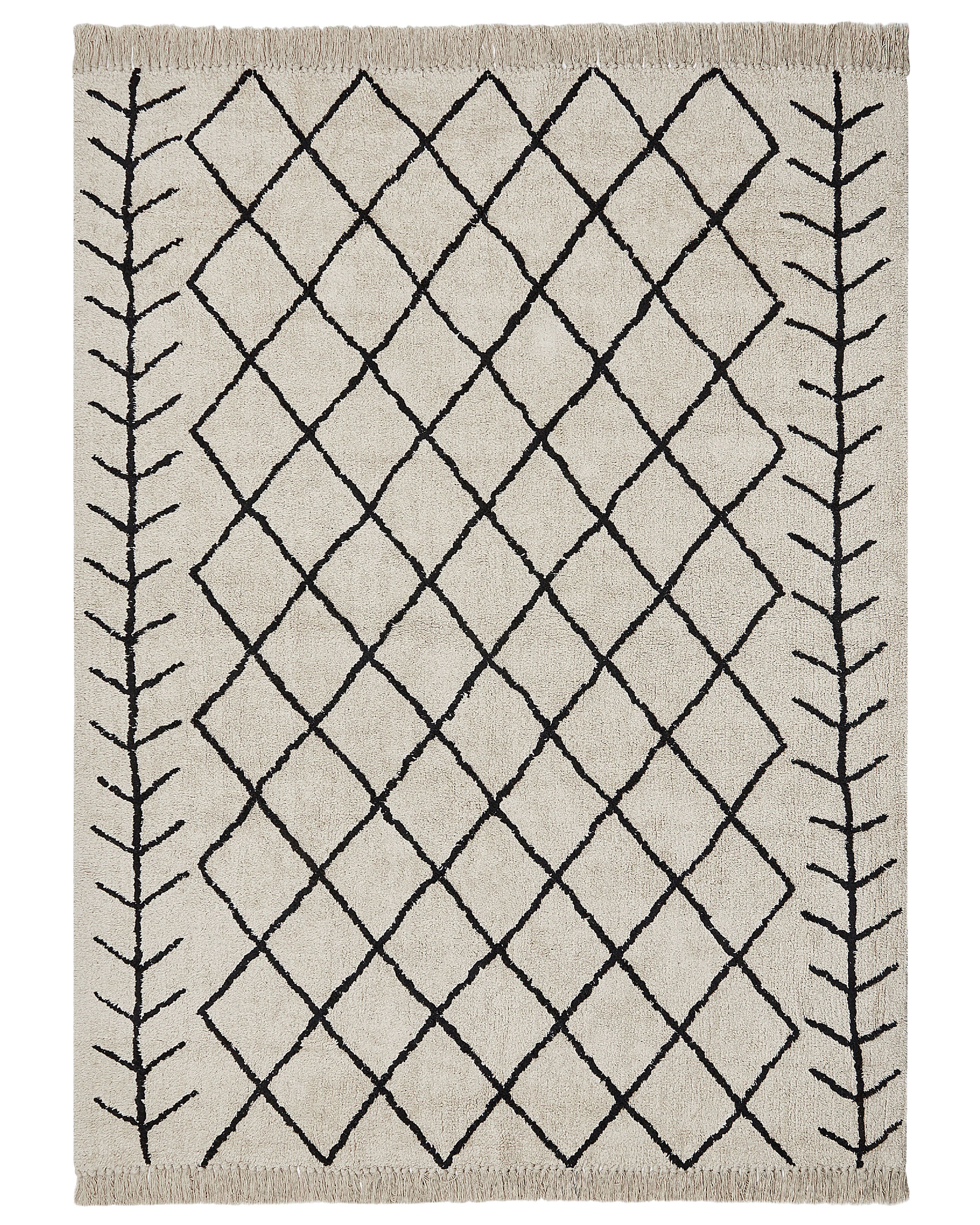 Rug BOZKIR Beige 160 x 230 cm Cotton